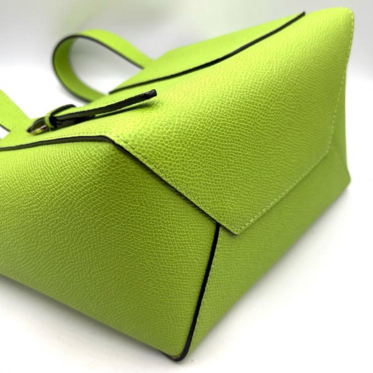 Valextra Green Leather Handbag Pouch (Pre-Owned)