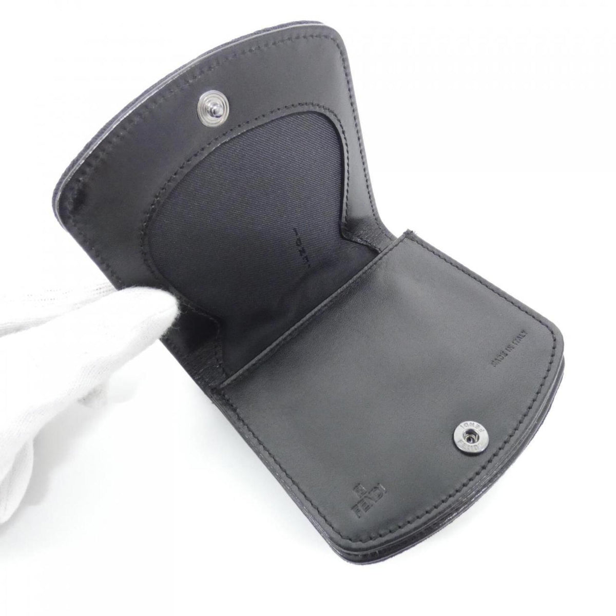 Fendi Black Canvas Coin Purse/Coin Case (Pre-Owned)
