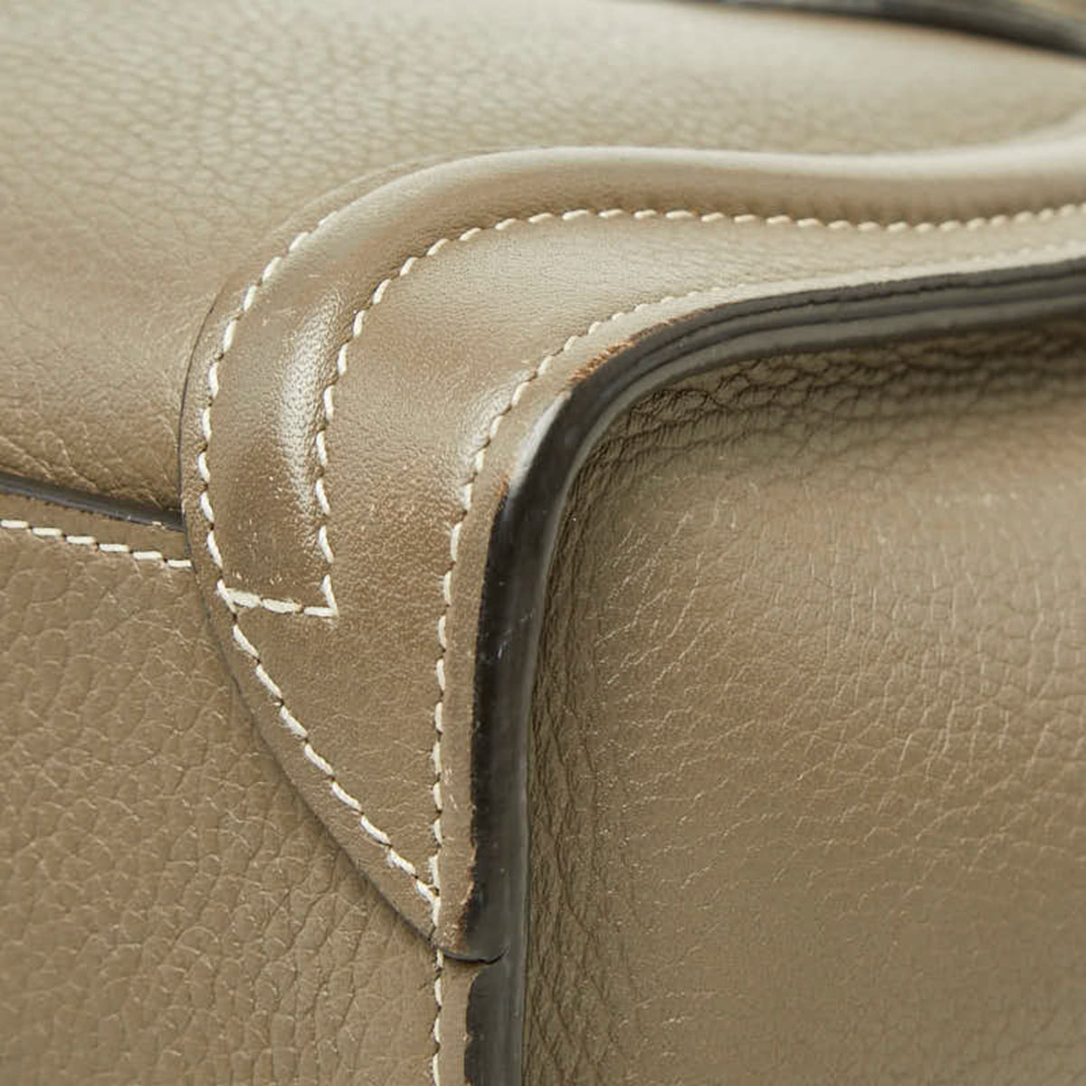 Celine Grayish Leather Handbag Shoulder Bag (Pre-Owned)