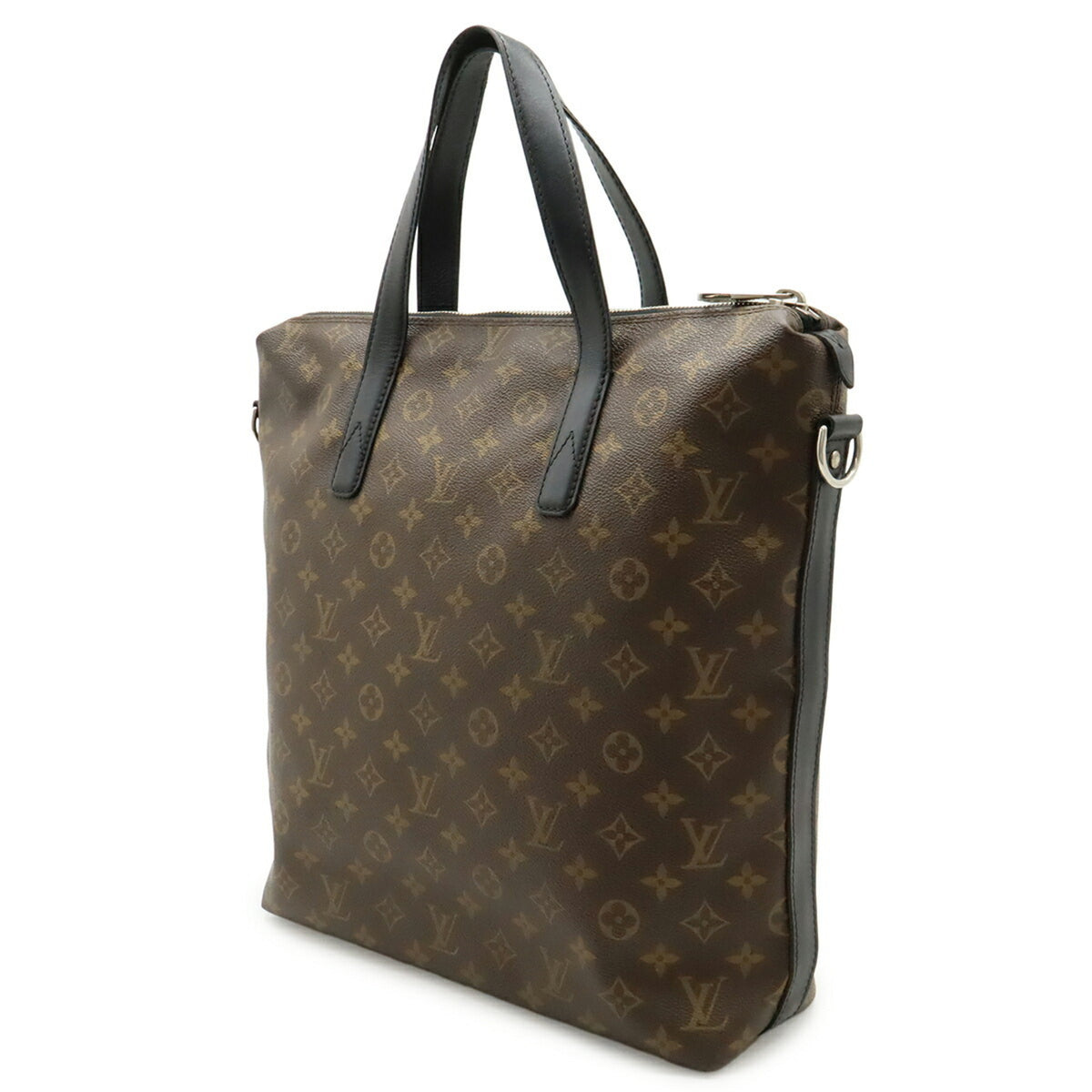 Louis Vuitton Monogram Black Brown Monogram Leather Handbag Tote Bag (Pre-Owned)