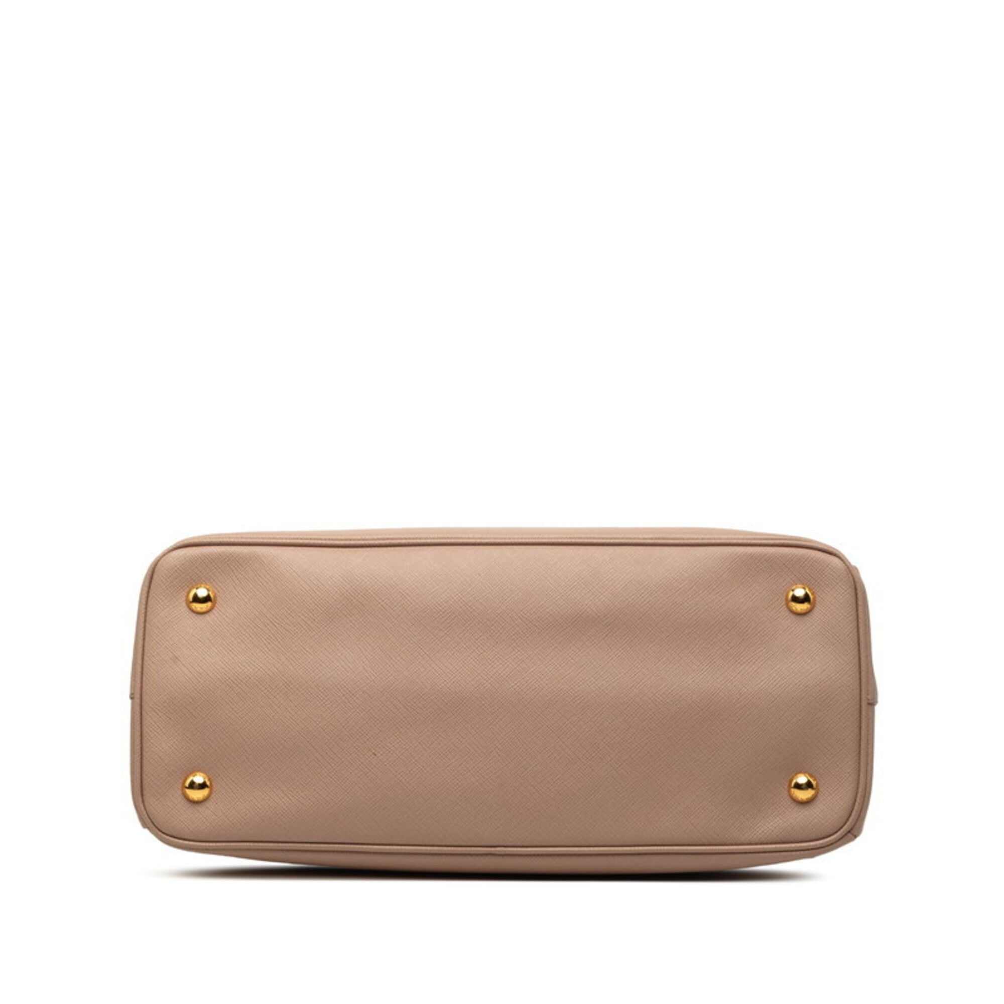 Prada Beige Leather Handbag Tote Bag (Pre-Owned)