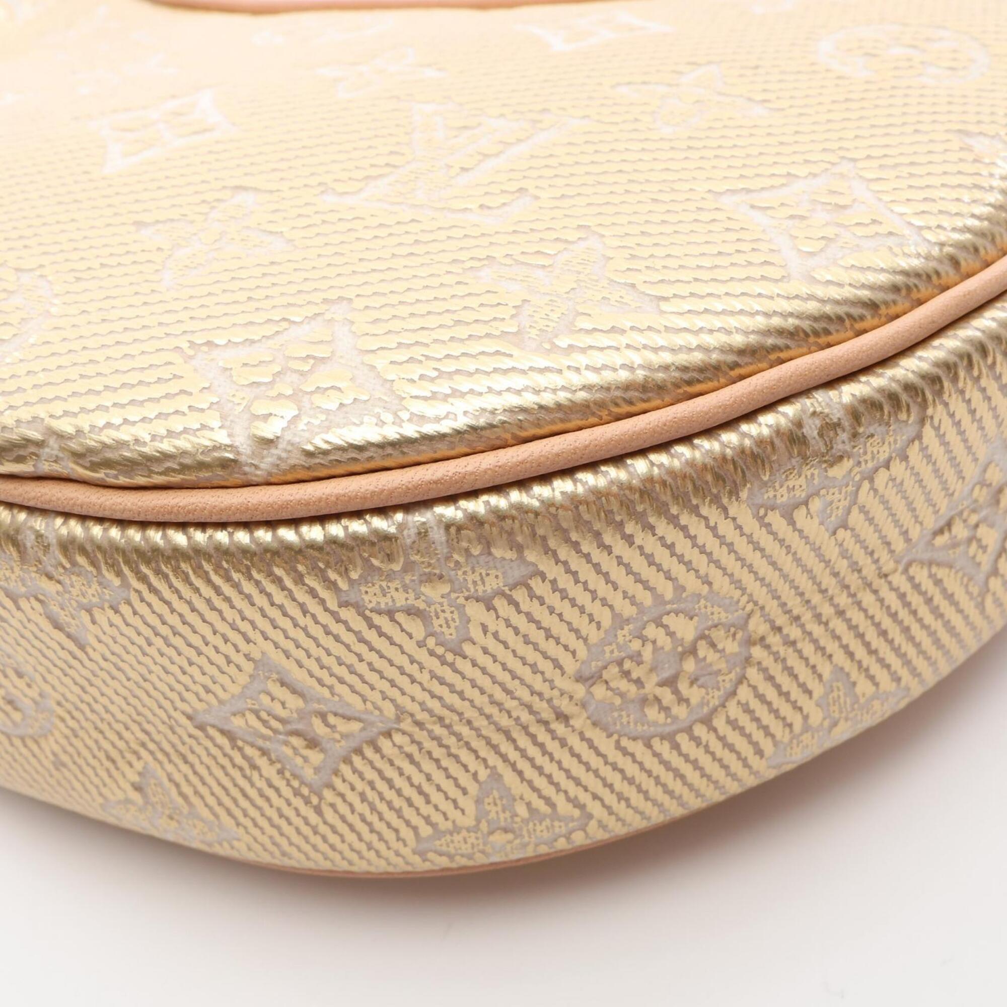 Louis Vuitton Gold Pvc Coated Canvas Leather Handbag Shoulder Bag (Pre-Owned)