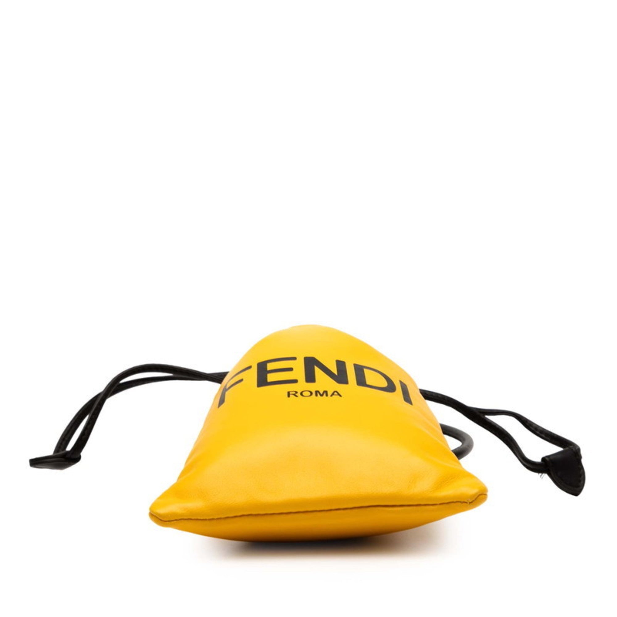 Fendi Yellow Leather Pouch (Pre-Owned)