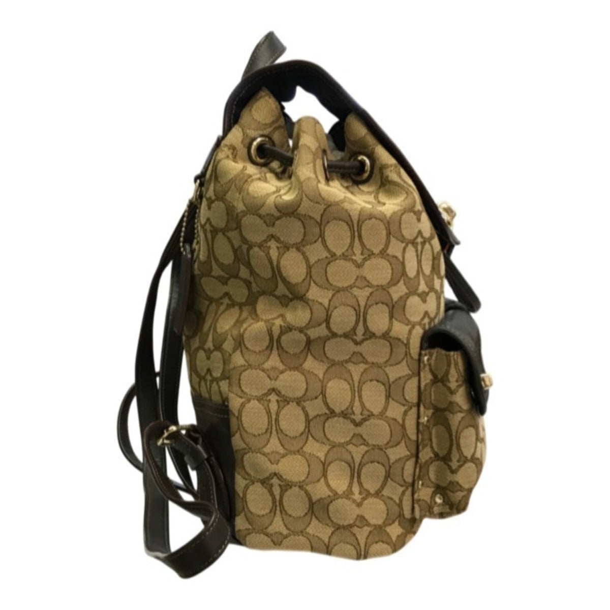 Coach Beige Brown Khaki Backpack (Pre-Owned)