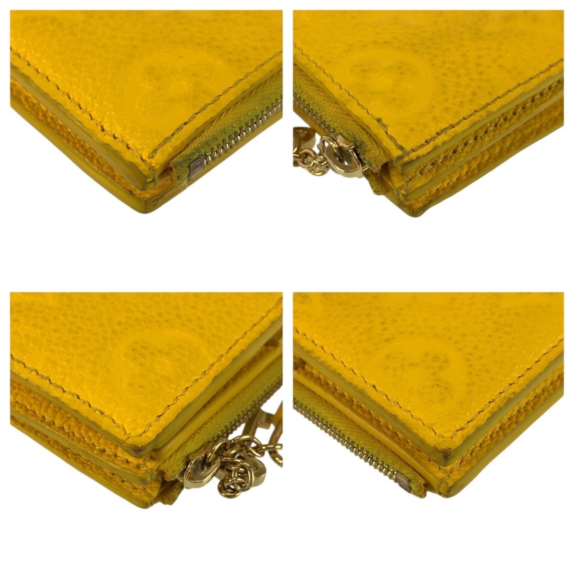 Louis Vuitton Yellow Leather Coin Purse/Coin Case (Pre-Owned)