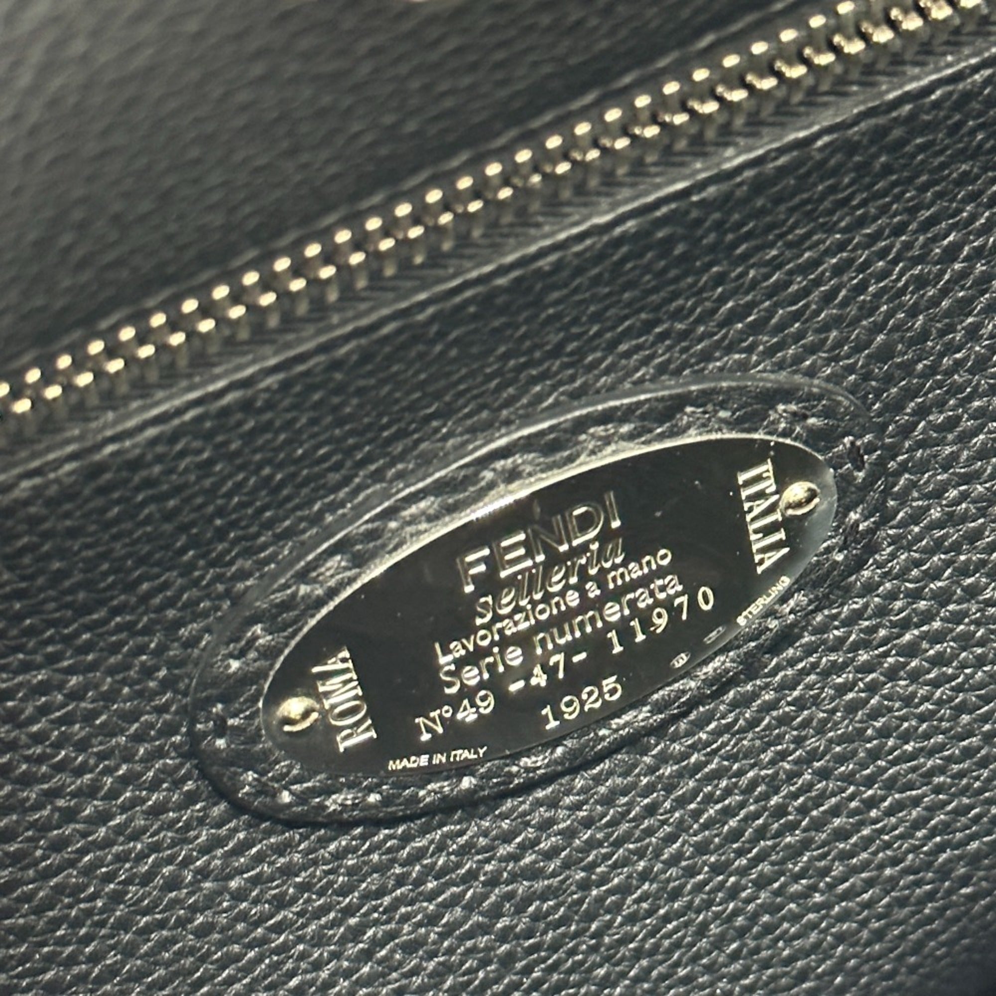 Fendi Blue Leather Briefcase (Pre-Owned)