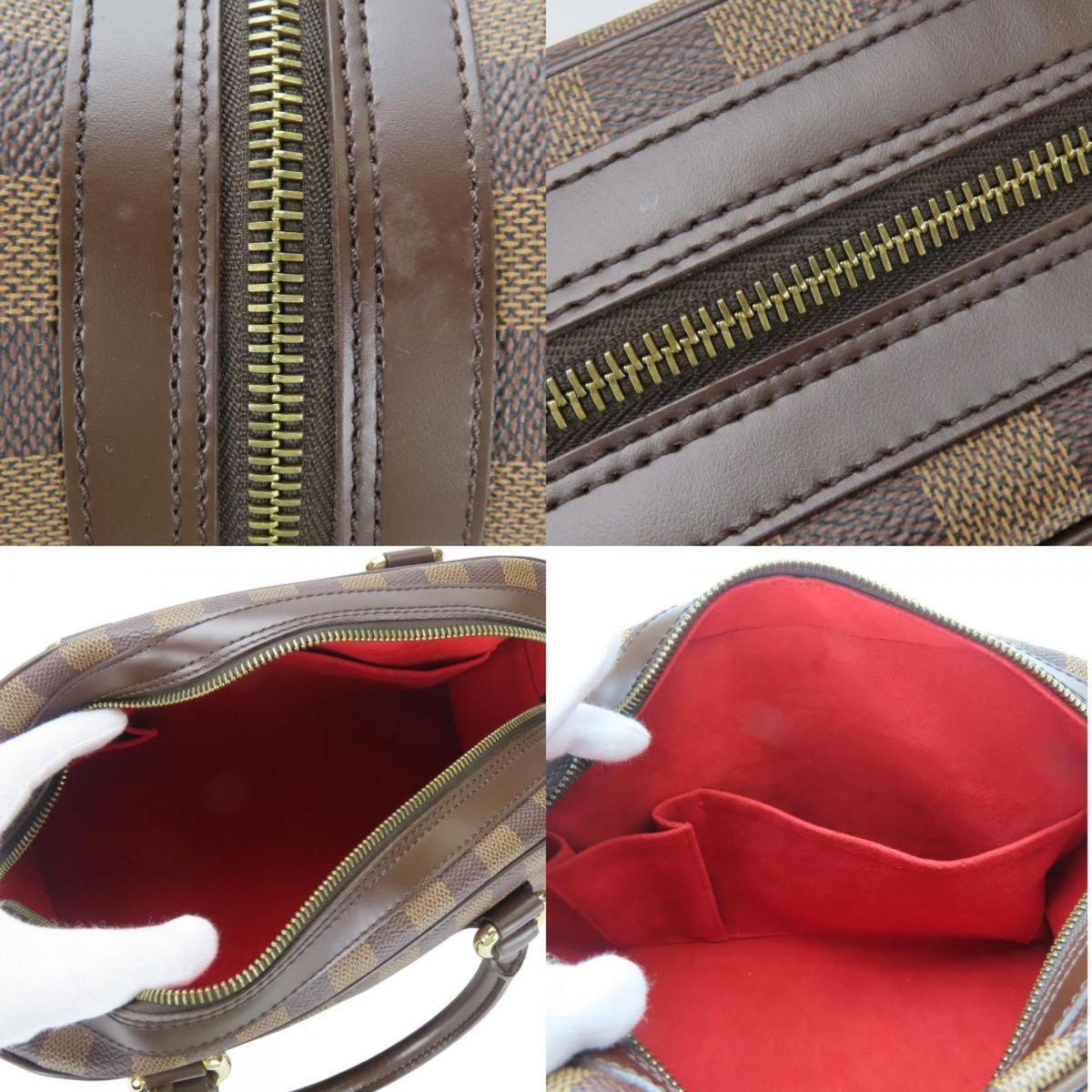 Louis Vuitton Brown Ebene Damier Canvas Leather Handbag (Pre-Owned)