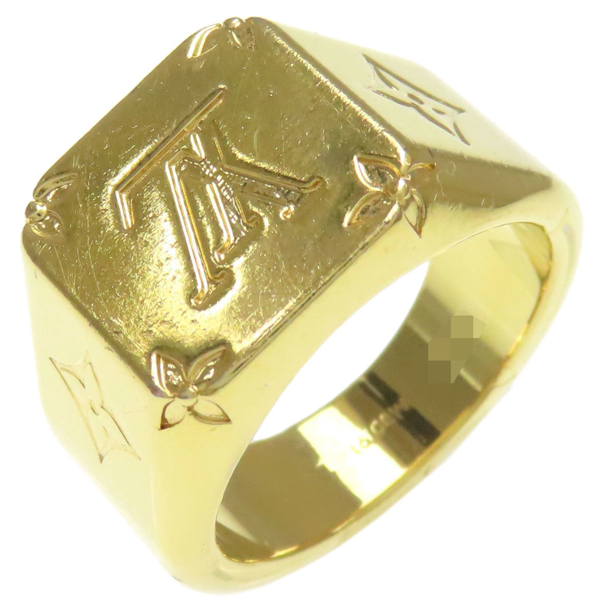 Louis Vuitton Gold Metal Band Ring (Pre-Owned)
