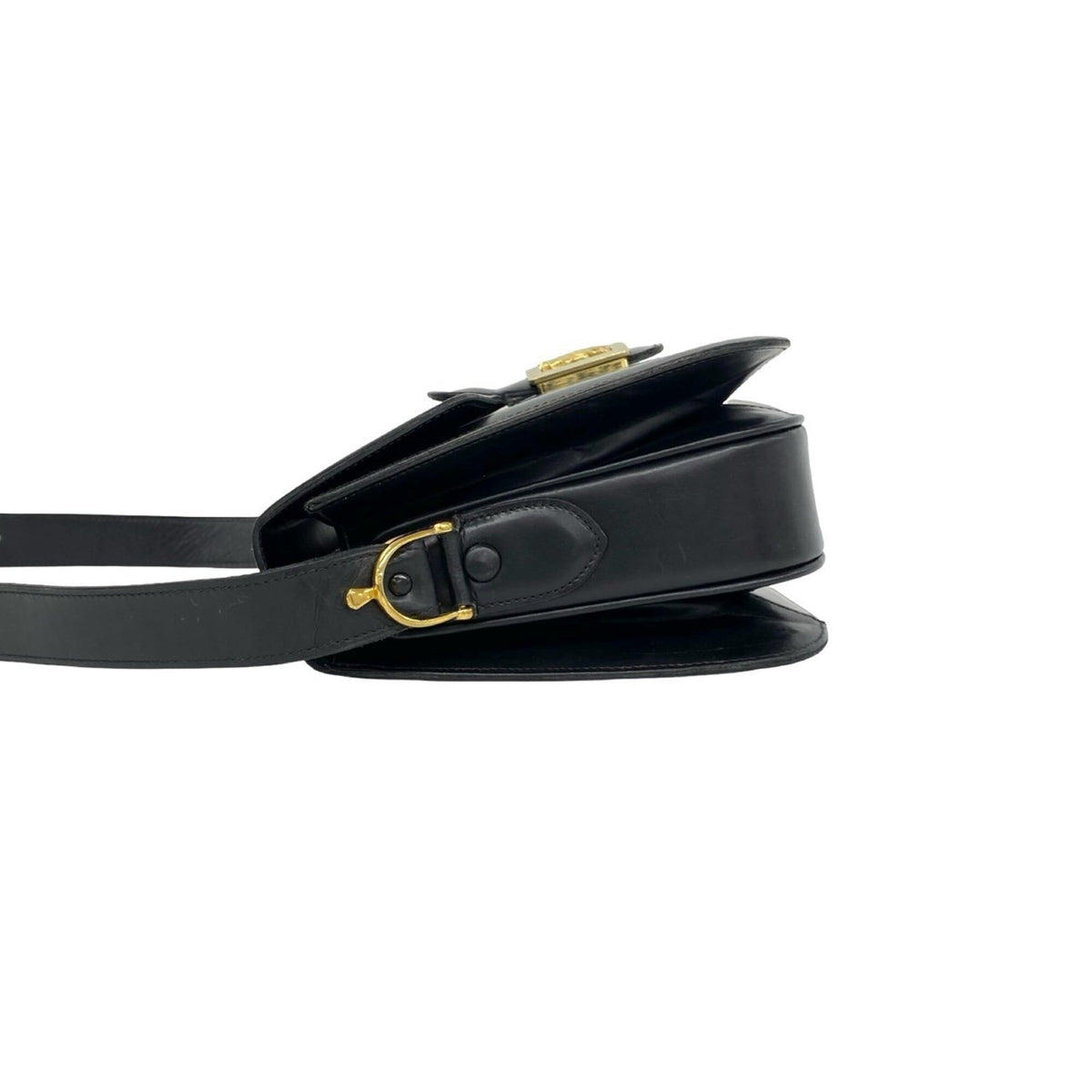 Celine Black Leather Pochette Shoulder Bag (Pre-Owned)