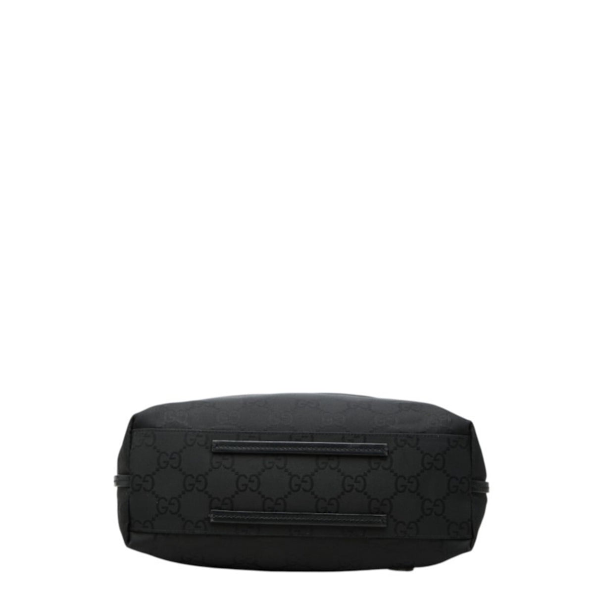 Gucci Black Nylon Leather Shoulder Bag Tote Bag (Pre-Owned)