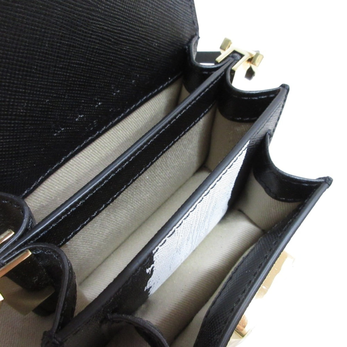 Marni Black White Leather Pochette Shoulder Bag (Pre-Owned)