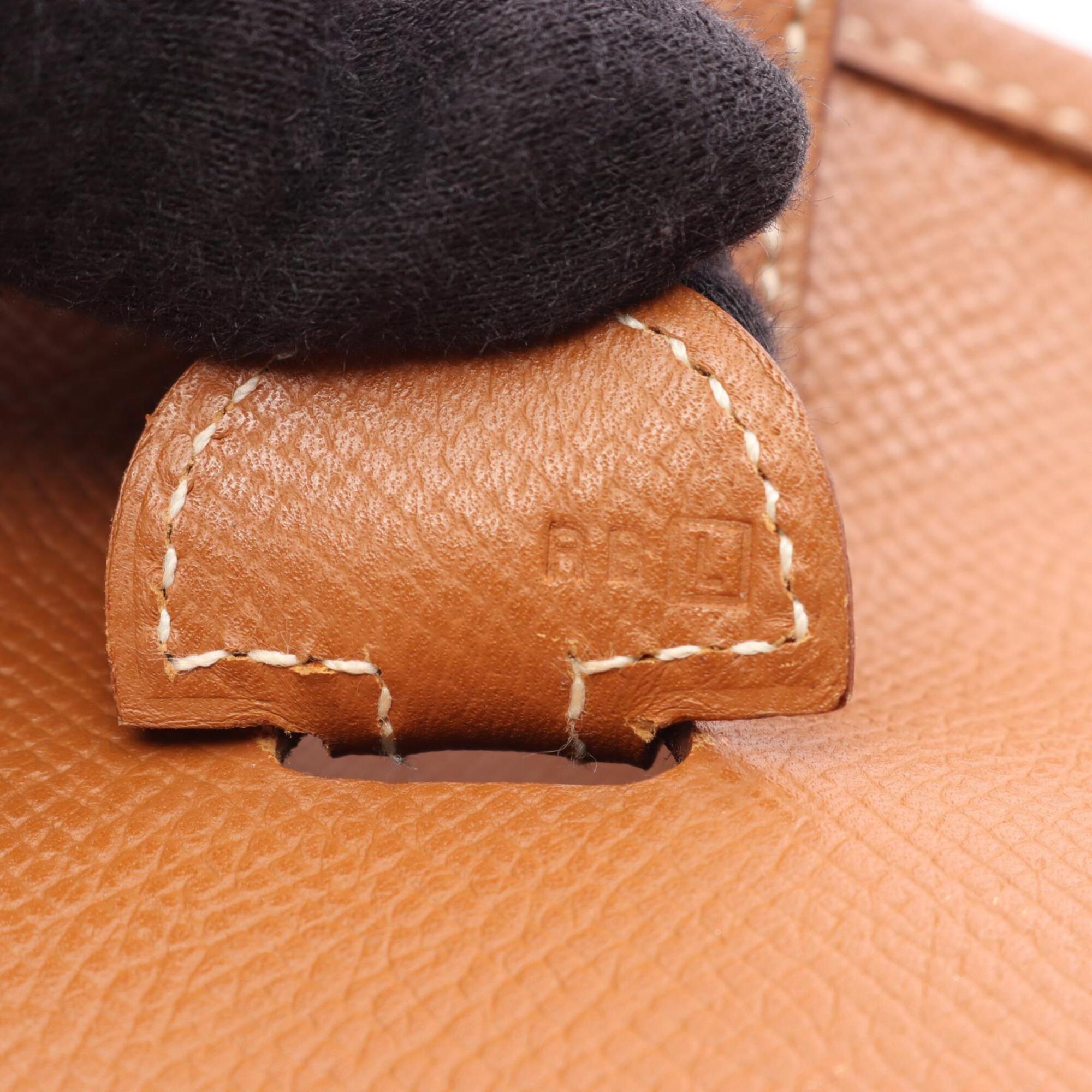 Hermes Brown Epsom Leather Handbag Shoulder Bag (Pre-Owned)