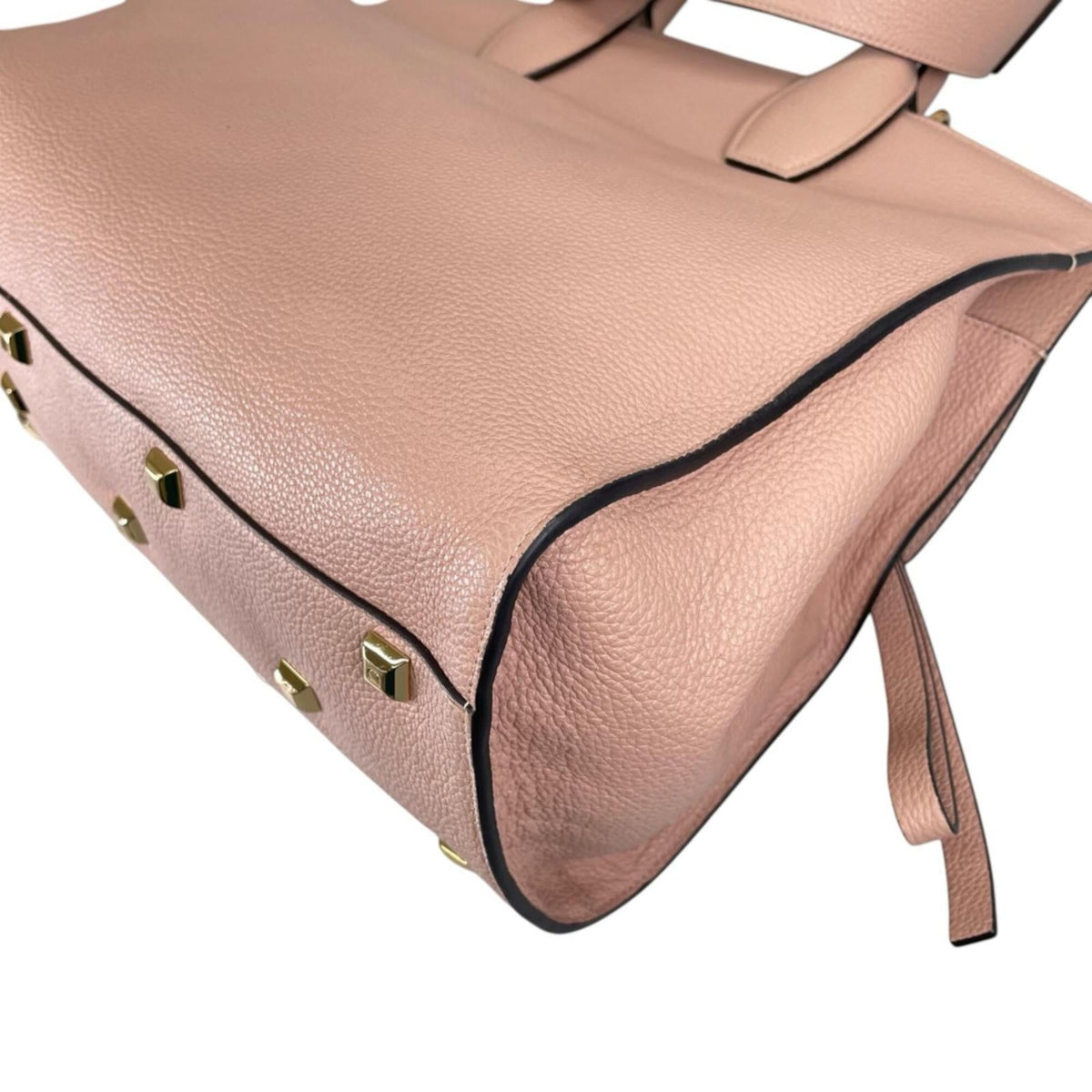 Salvatore Ferragamo Pink Beige Leather Handbag Shoulder Bag (Pre-Owned)