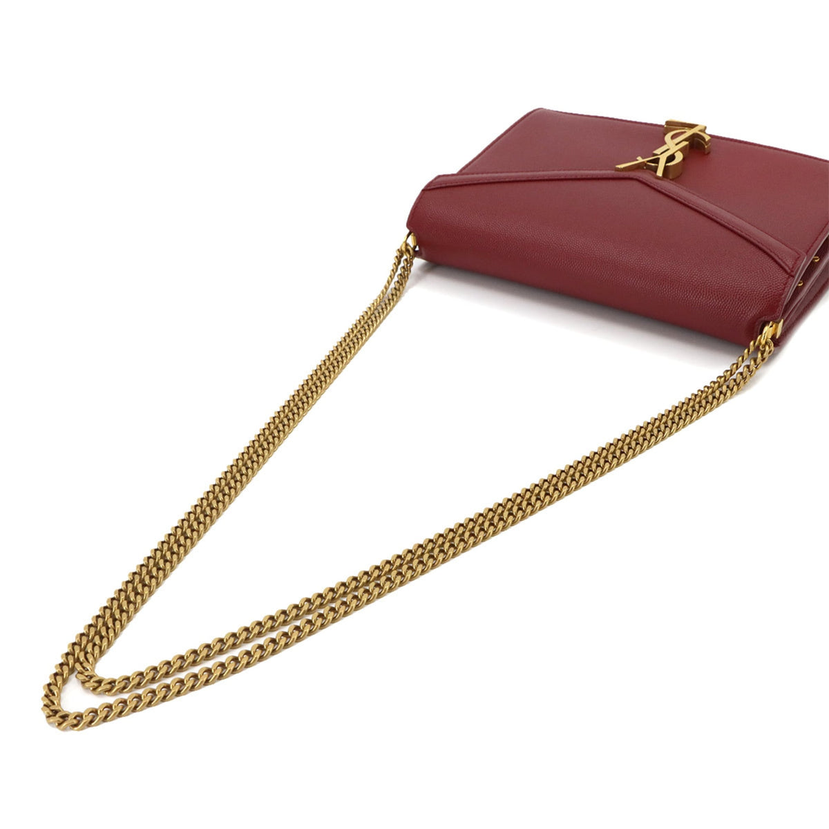 Saint Laurent Red Color Leather Handbag Shoulder Bag (Pre-Owned)
