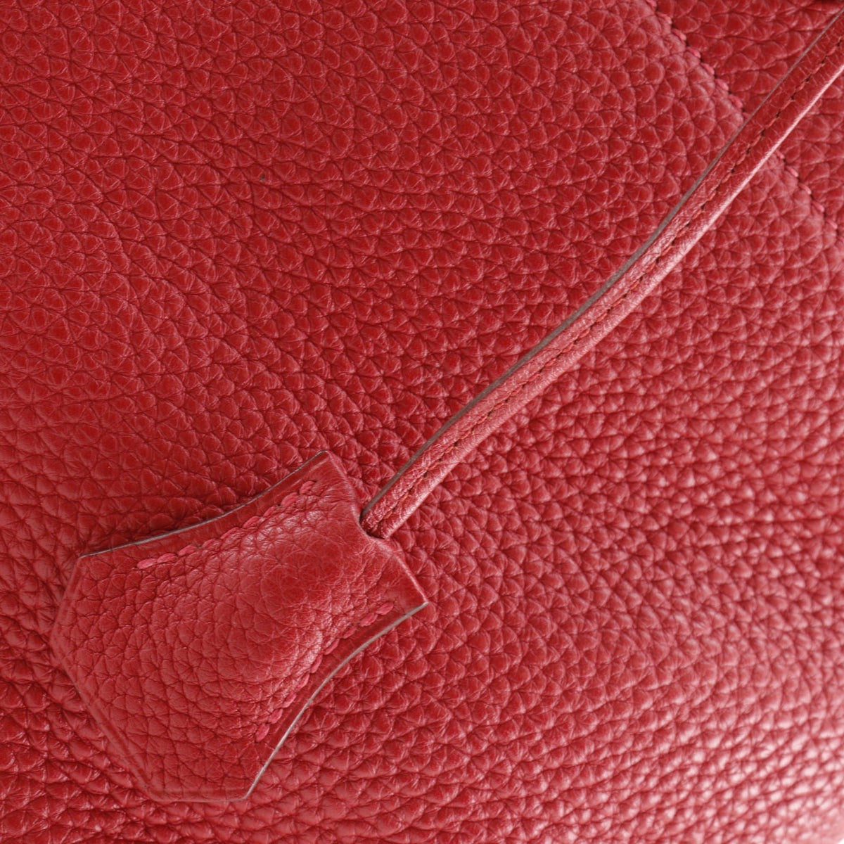 Hermes Bolide Red Color Taurillon Clemence Leather Handbag (Pre-Owned)