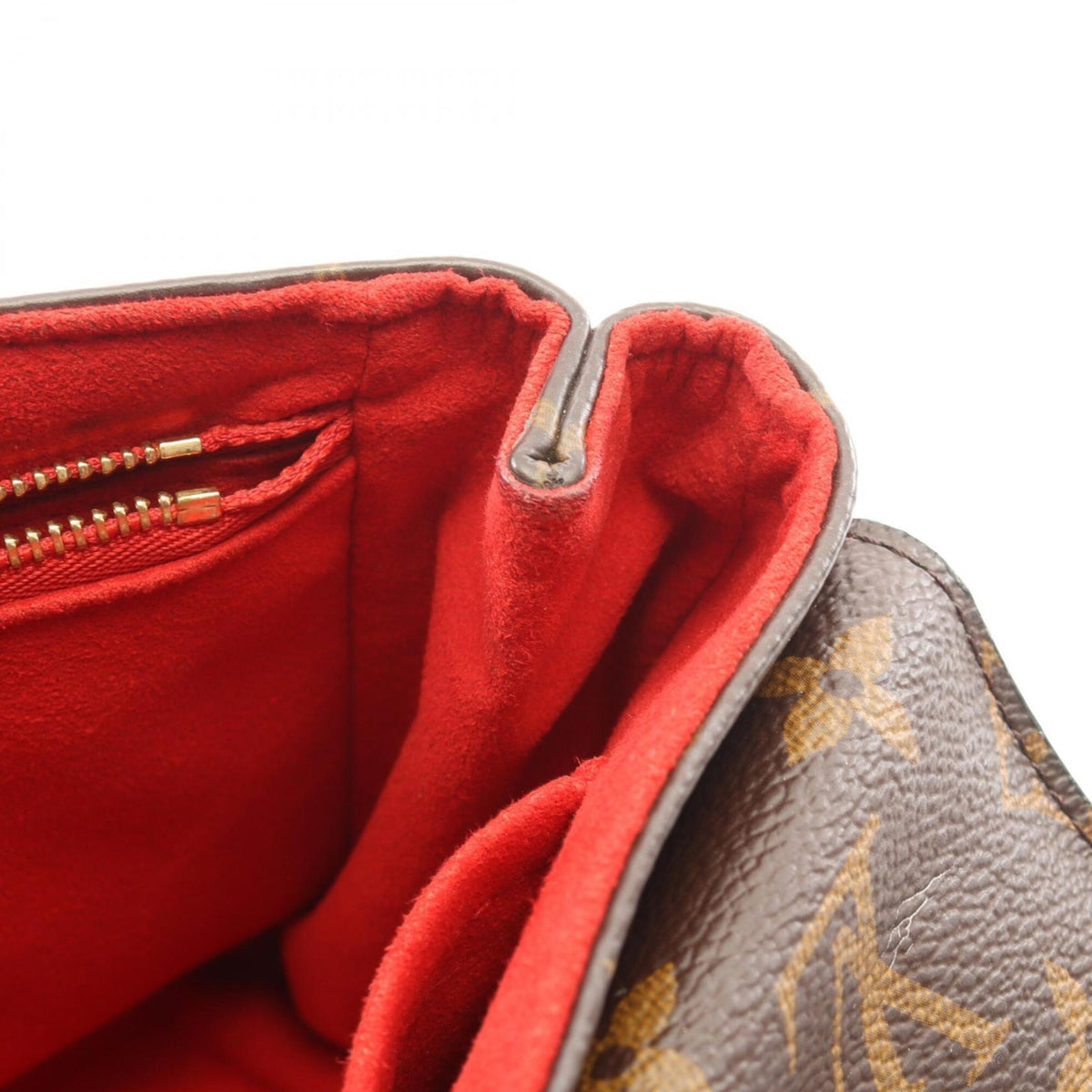 Louis Vuitton Brown Cerise Monogram Red Color Monogram Leather Handbag Shoulder Bag (Pre-Owned)