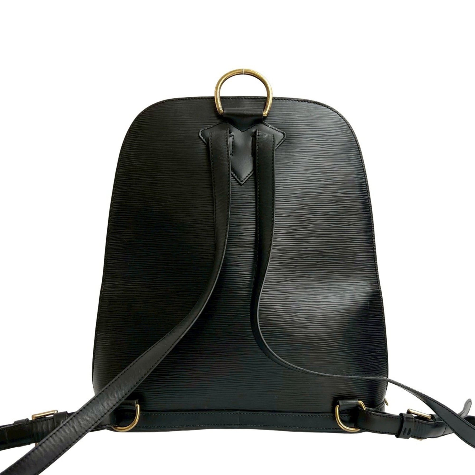 Louis Vuitton Black Leather Backpack (Pre-Owned)