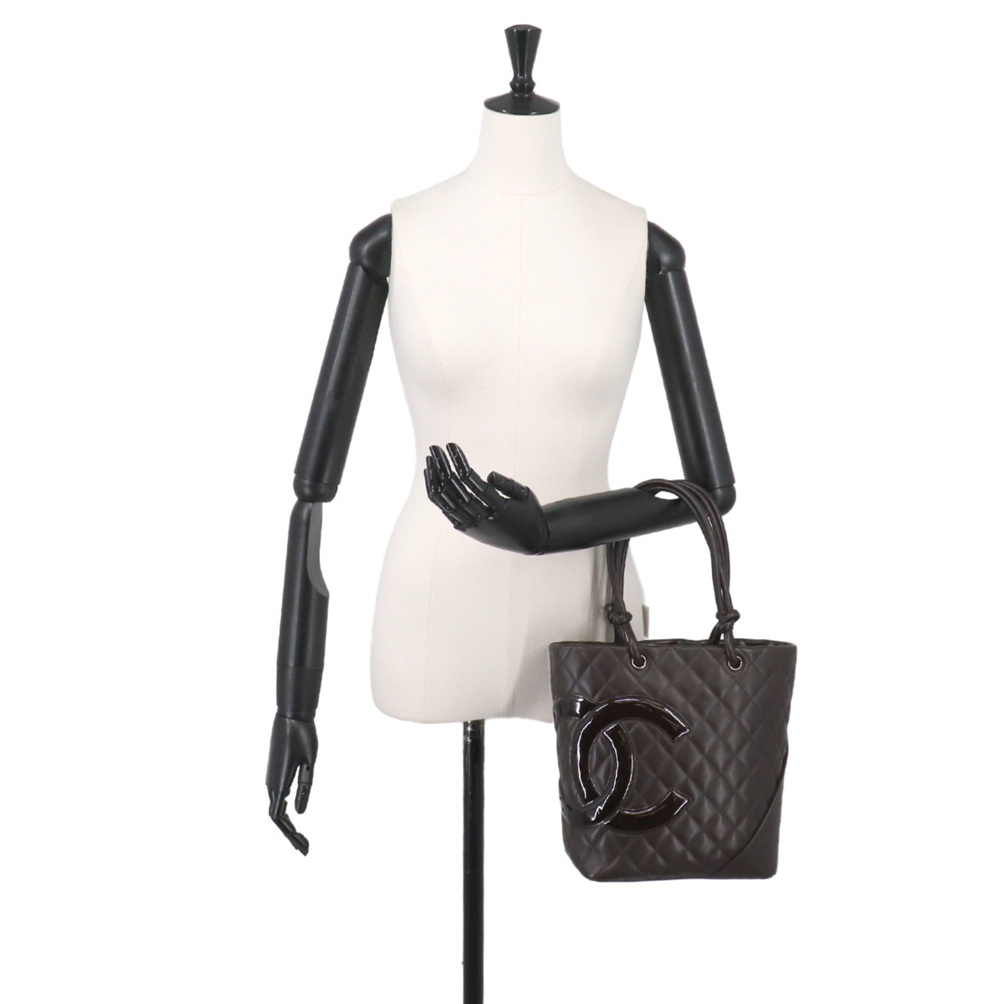 Chanel Brown Leather Handbag Tote Bag (Pre-Owned)