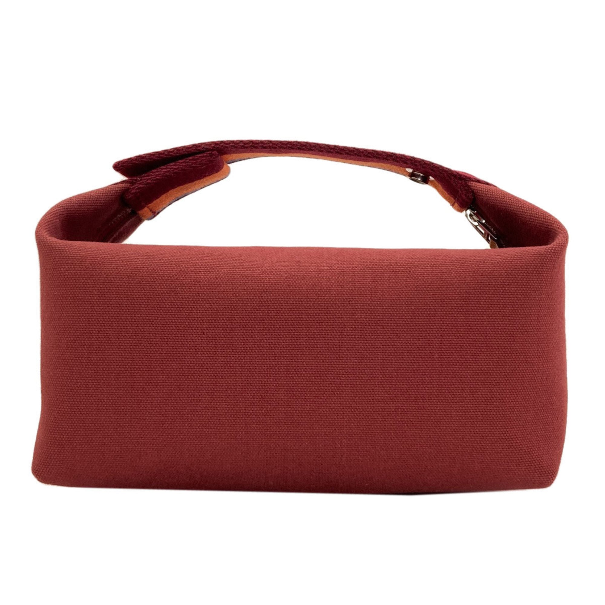 Hermes Red Color Canvas Handbag (Pre-Owned)