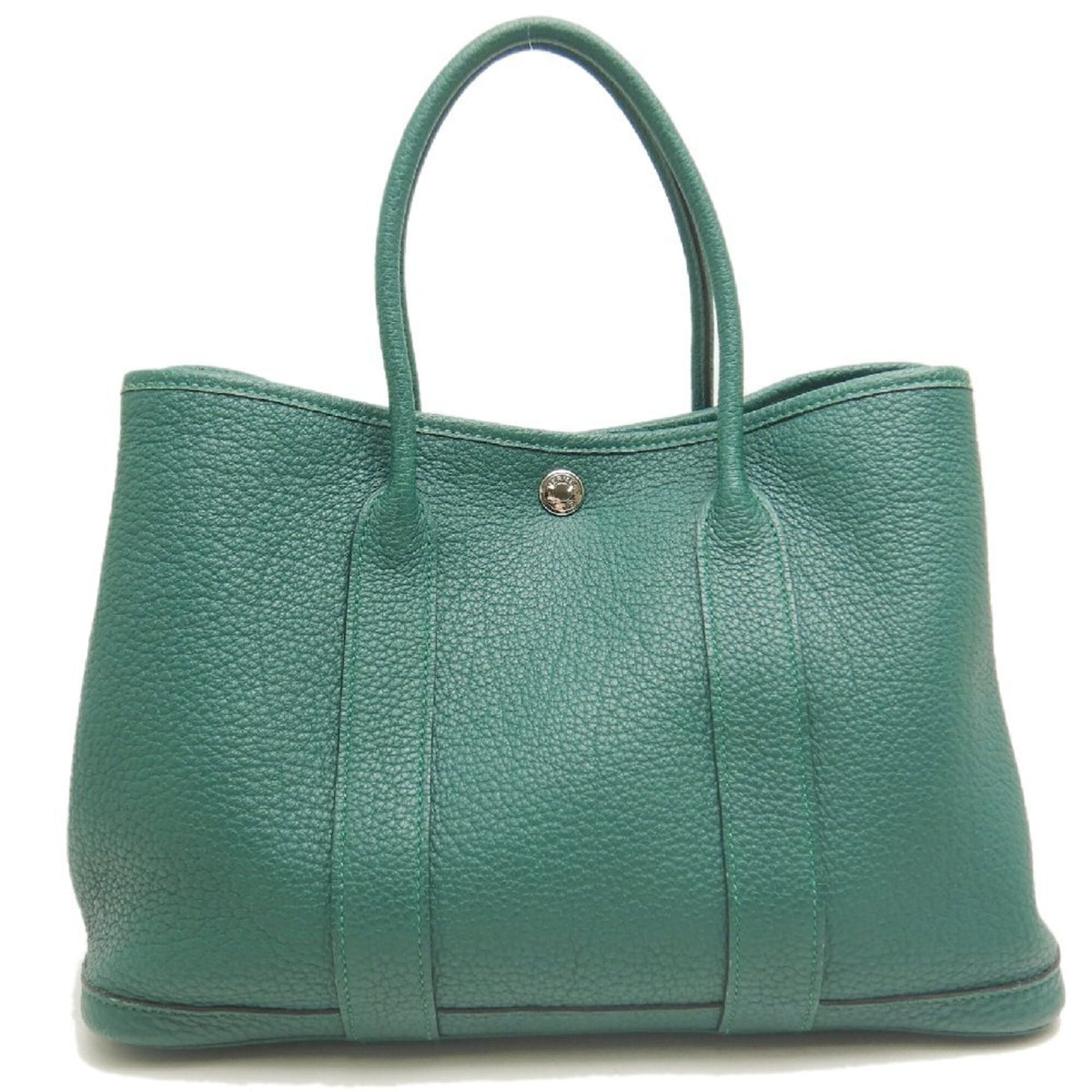 Hermes Garden Green Negonda Leather Handbag (Pre-Owned)