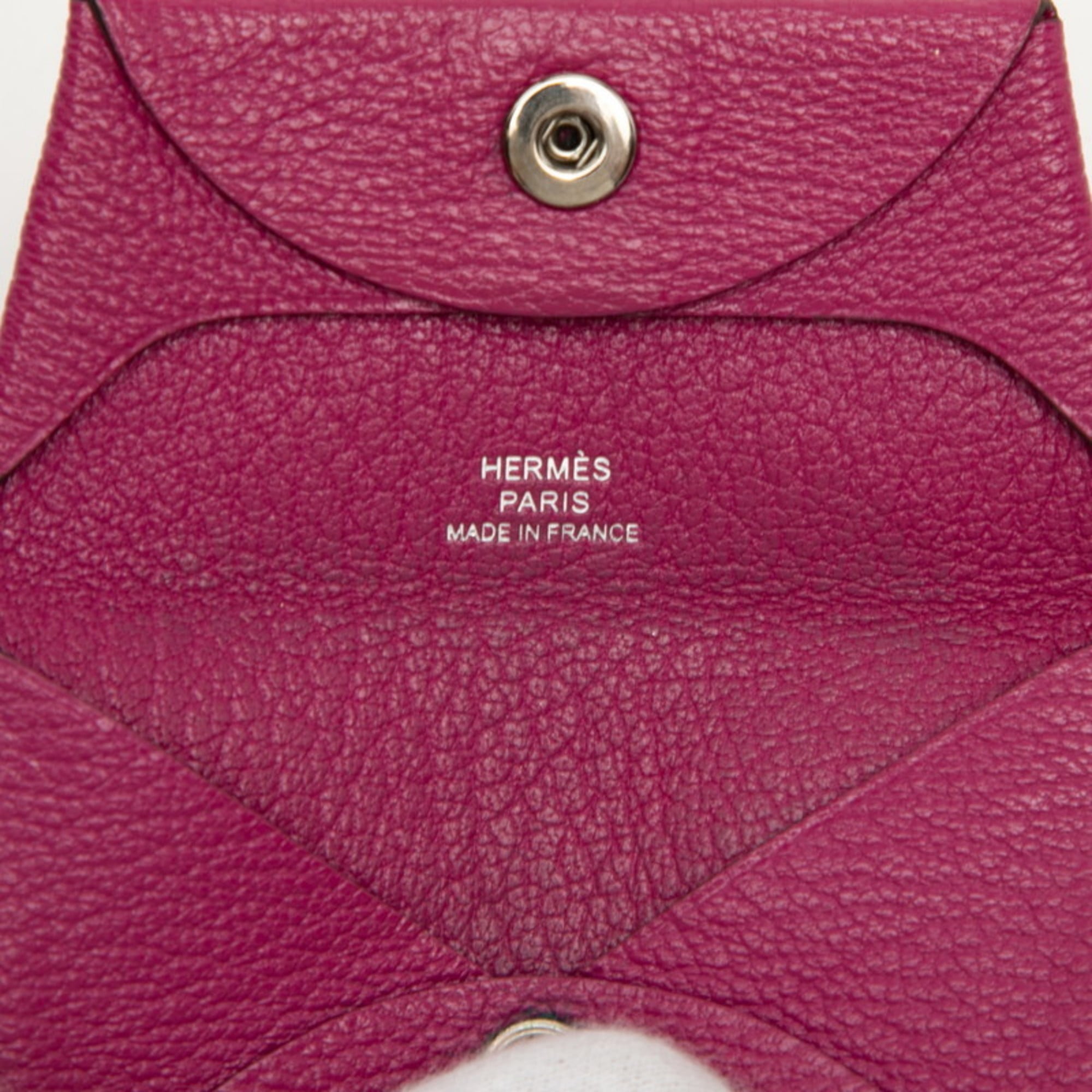 Hermes Rose Purple Chevre Leather Coin Purse/Coin Case (Pre-Owned)