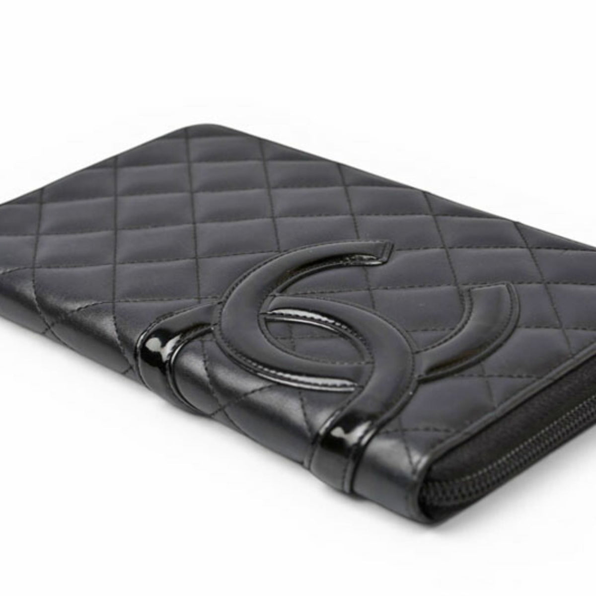 Chanel Black Leather Long Wallet (Bi-Fold) (Pre-Owned)