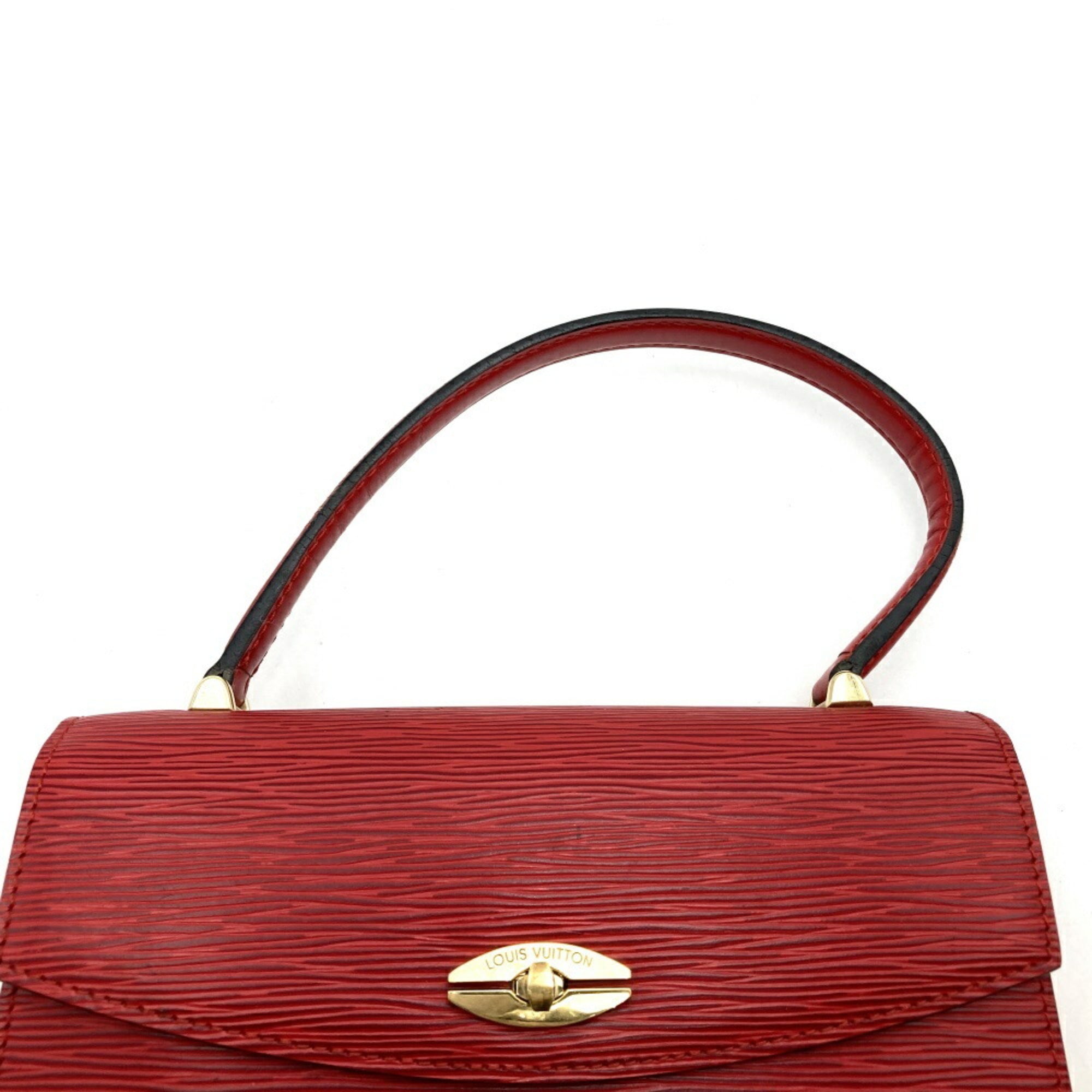 Louis Vuitton Red Color Epi Leather Handbag (Pre-Owned)