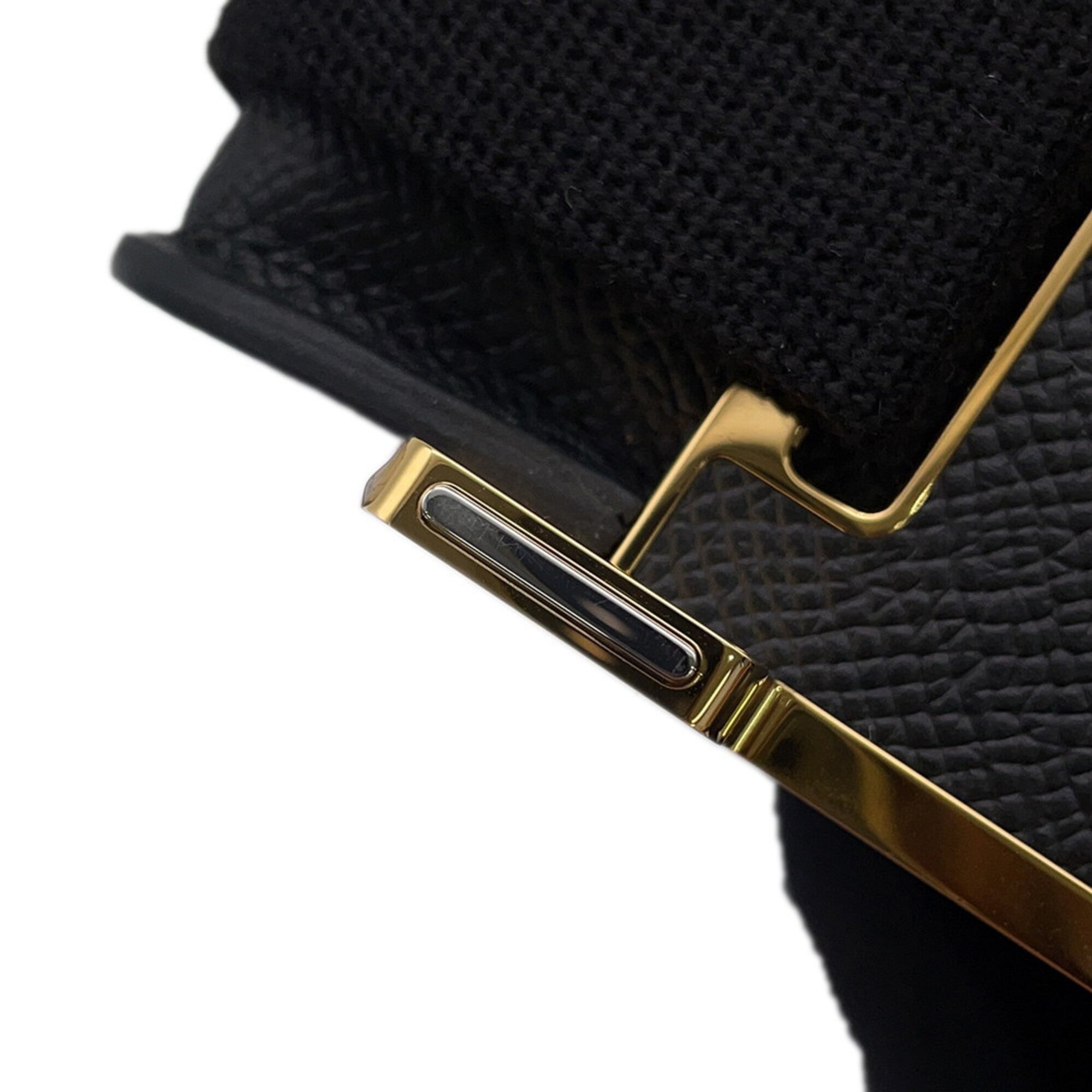 Hermes Black Epsom Leather Handbag Shoulder Bag (Pre-Owned)