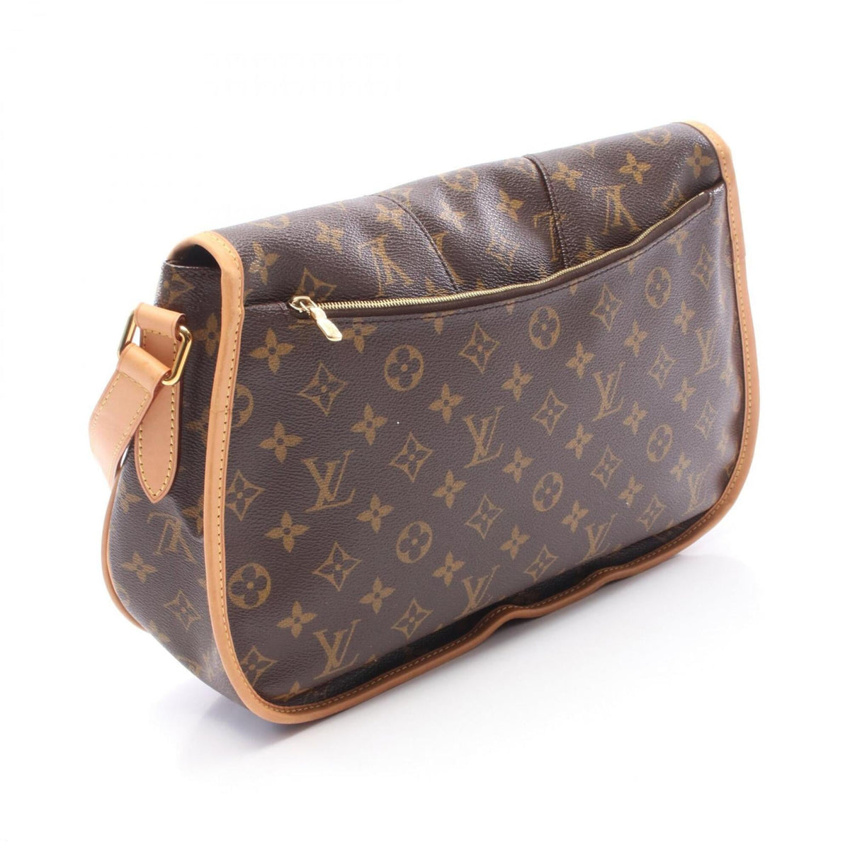 Louis Vuitton Brown Monogram Coated Canvas Leather Handbag Shoulder Bag (Pre-Owned)