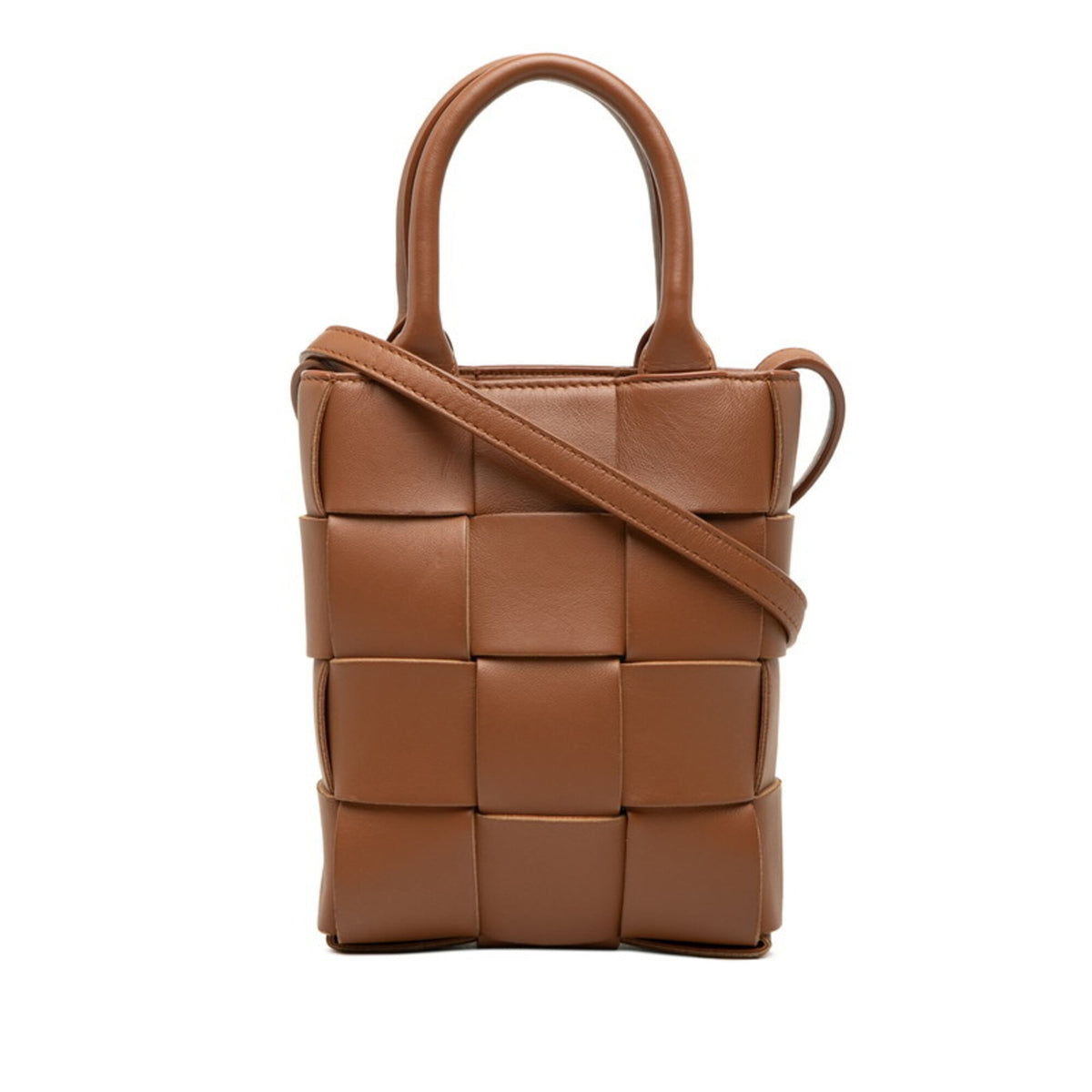 Bottega Veneta Brown Leather Pochette Shoulder Bag (Pre-Owned)