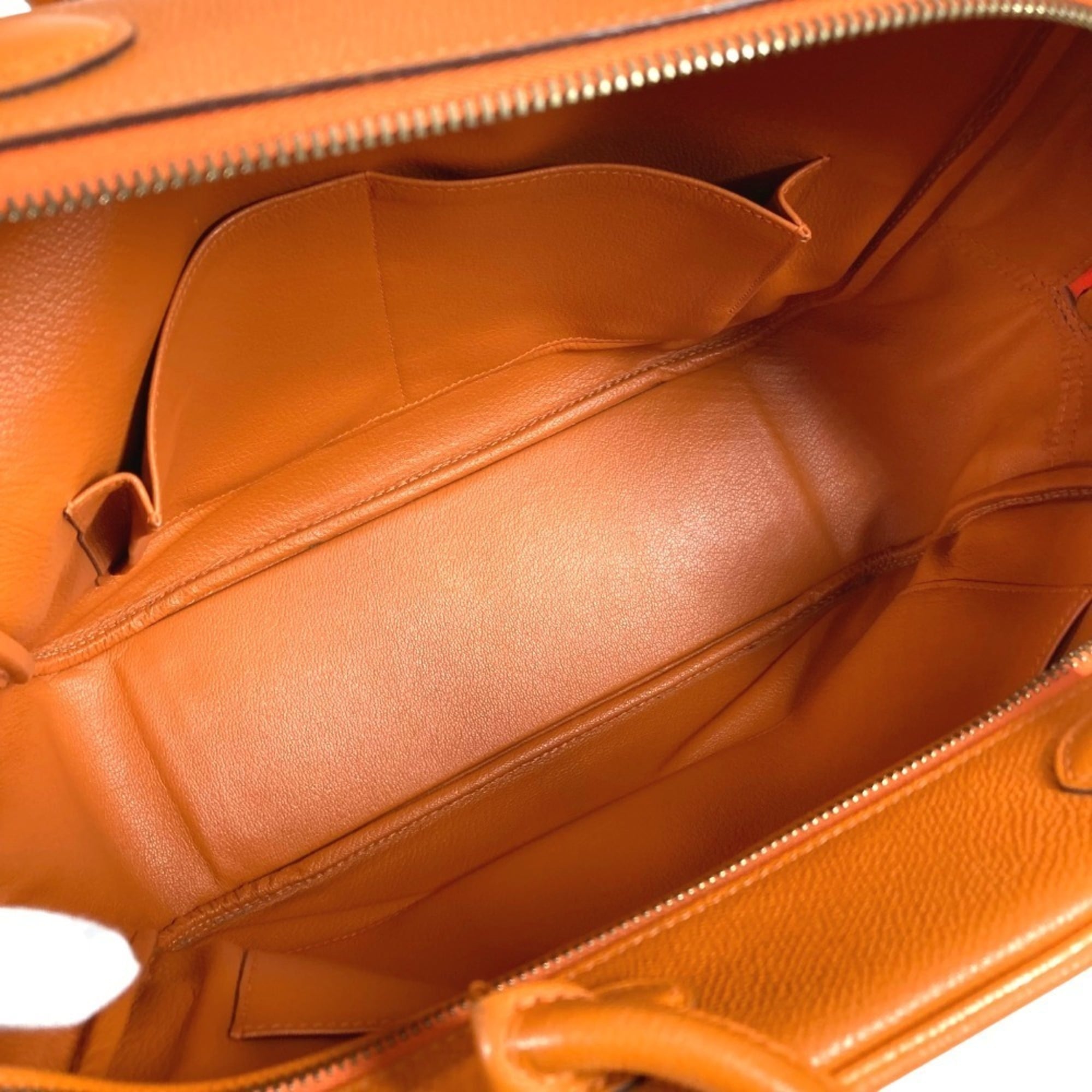 Hermes Orange Epsom Leather Handbag Tote Bag (Pre-Owned)