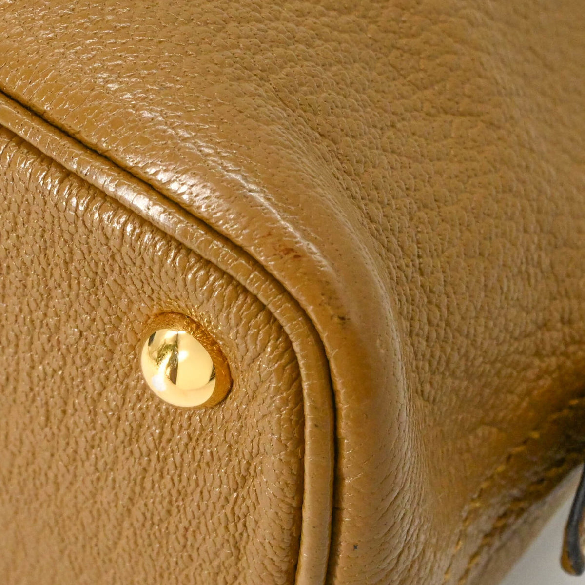 Hermes Brown Chevre Leather Handbag Shoulder Bag (Pre-Owned)