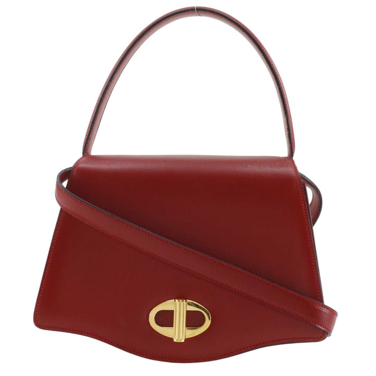 Dunhill Red Color Leather Handbag (Pre-Owned)