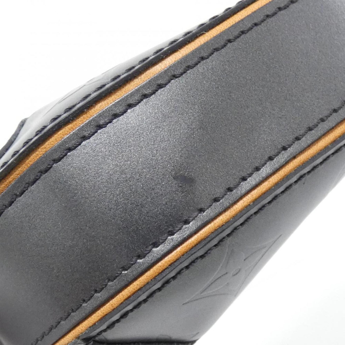 Louis Vuitton Black Matte Silver Monogram Leather Shoulder Bag (Pre-Owned)