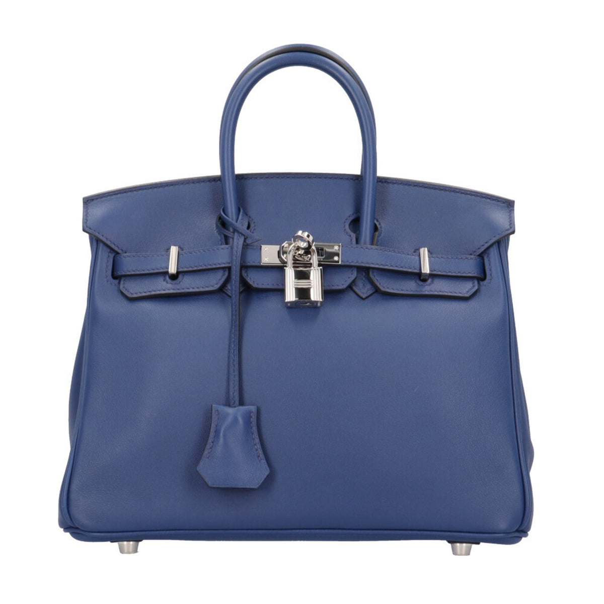 Hermes Bleu Saphir Blue Swift Leather Handbag (Pre-Owned)