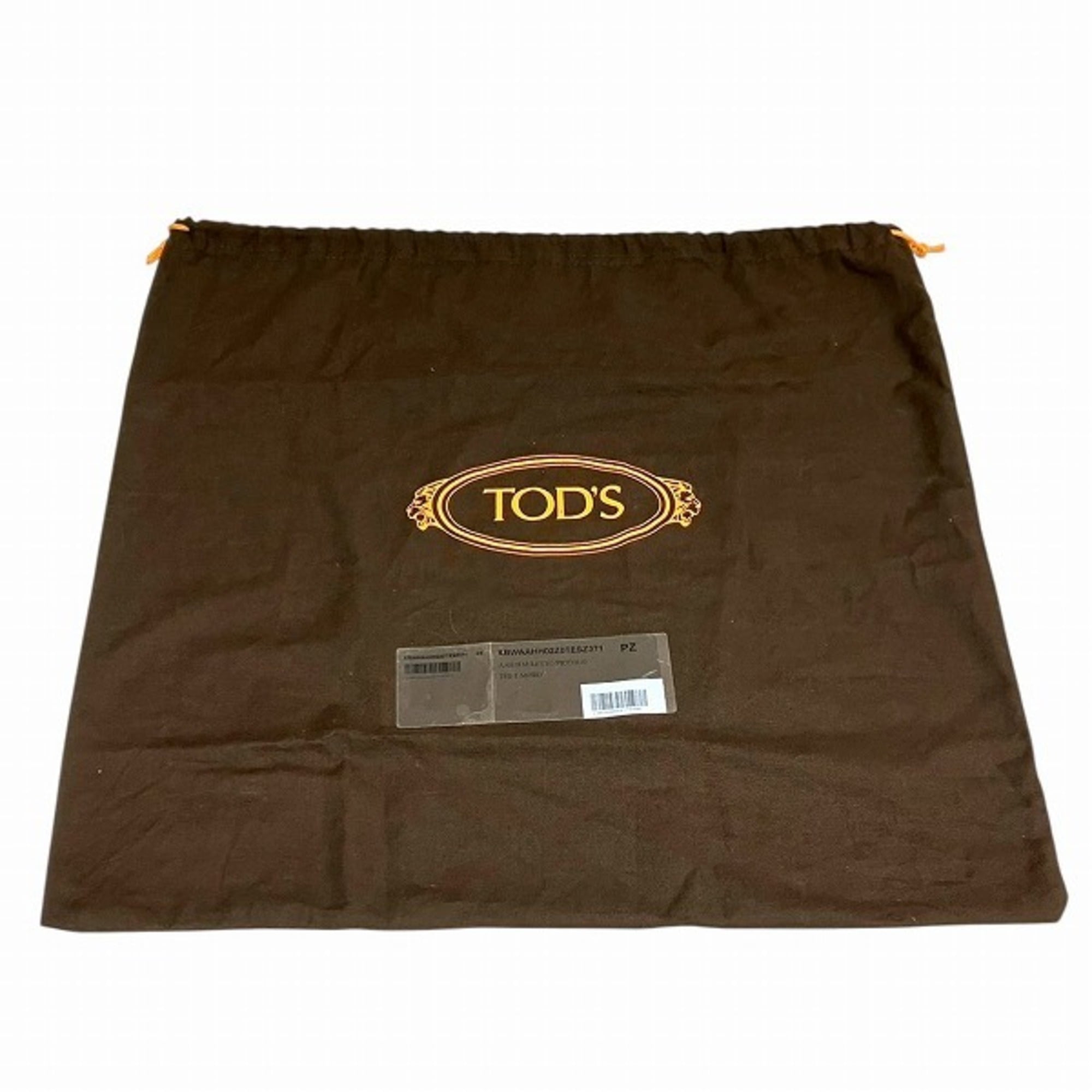 Tod's Beige Black Canvas Leather Tote Bag (Pre-Owned)