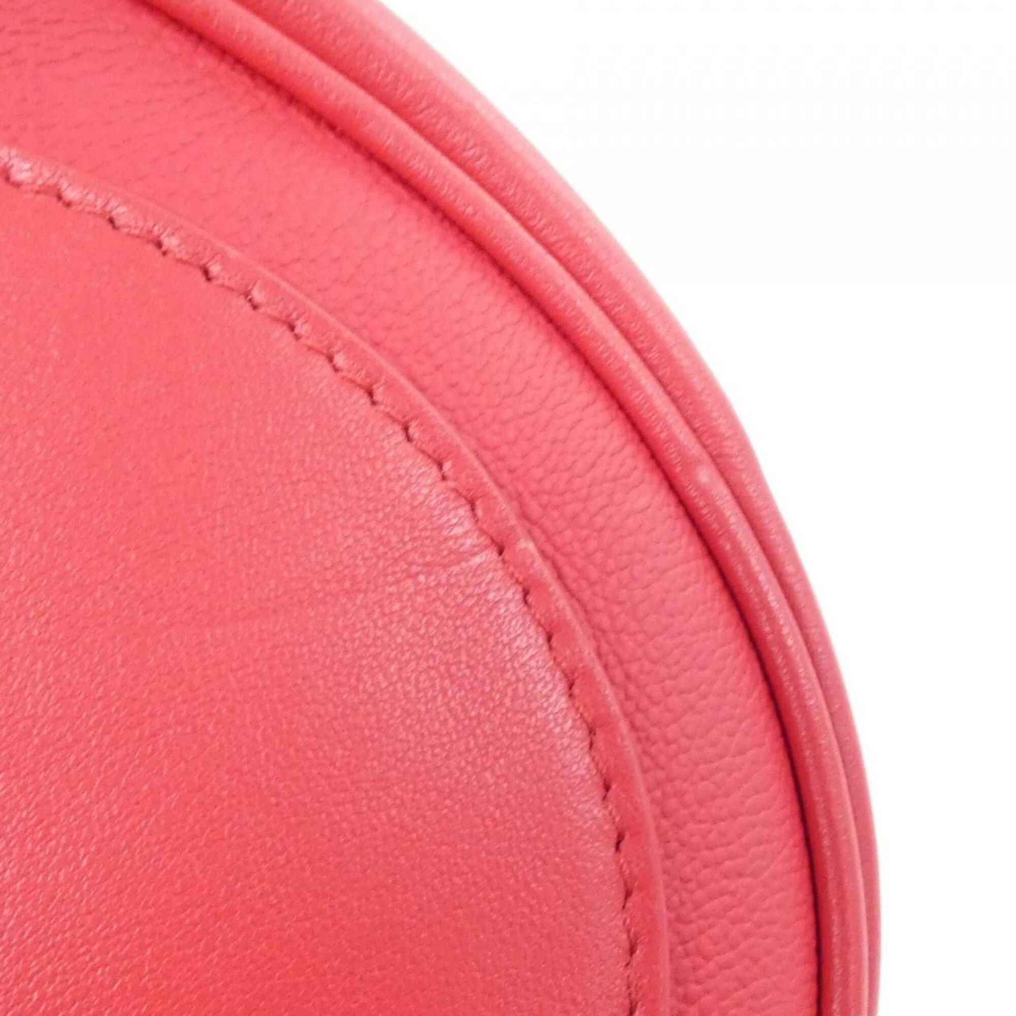Bvlgari Red Color Leather Shoulder Bag (Pre-Owned)
