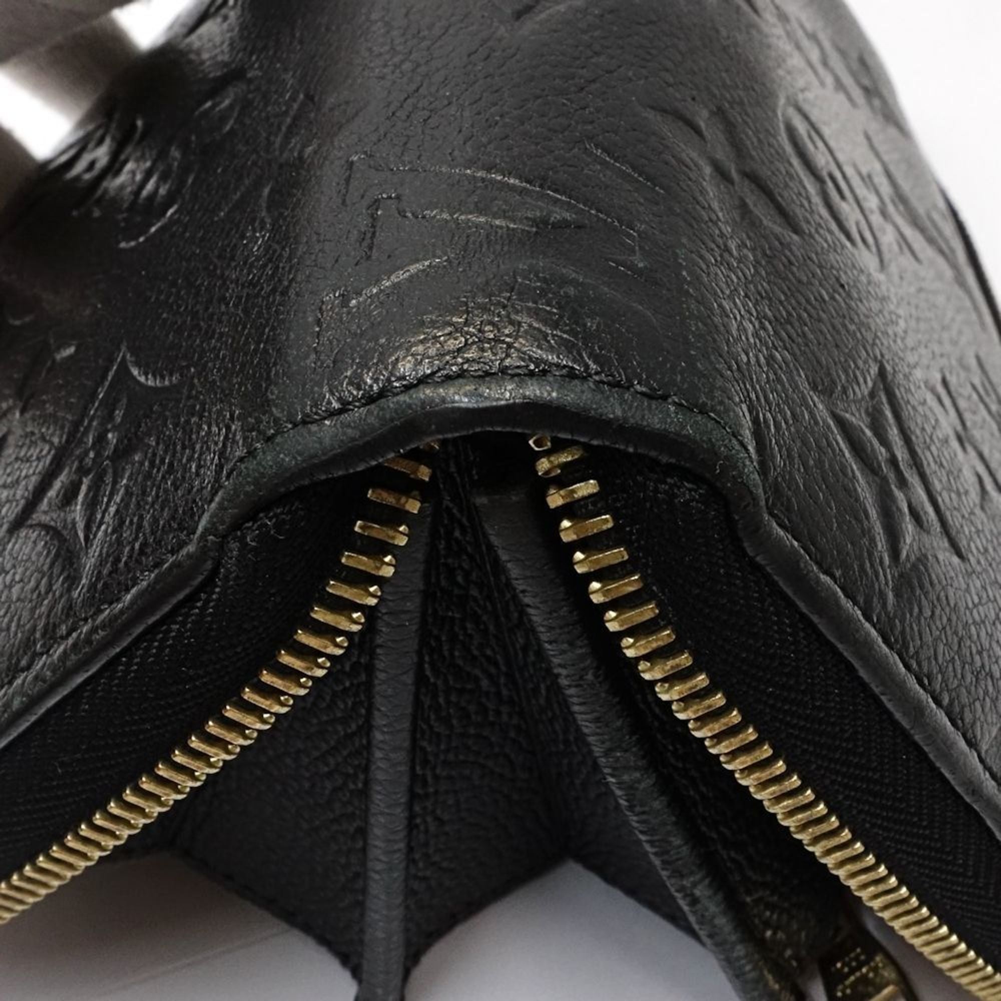 Louis Vuitton Black Leather Long Wallet (Bi-Fold) (Pre-Owned)
