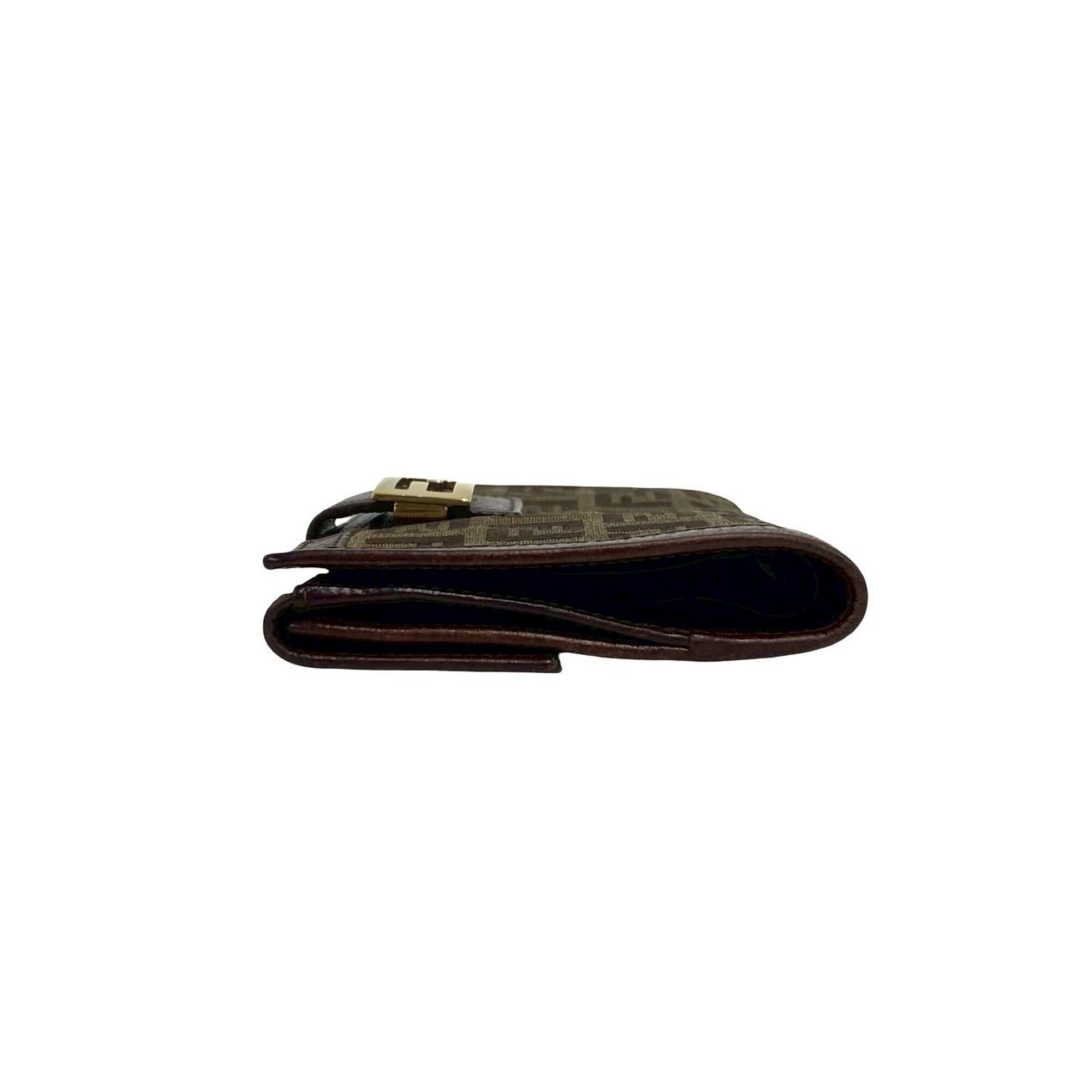 Fendi Brown Canvas Leather Wallet (Bi-Fold) (Pre-Owned)