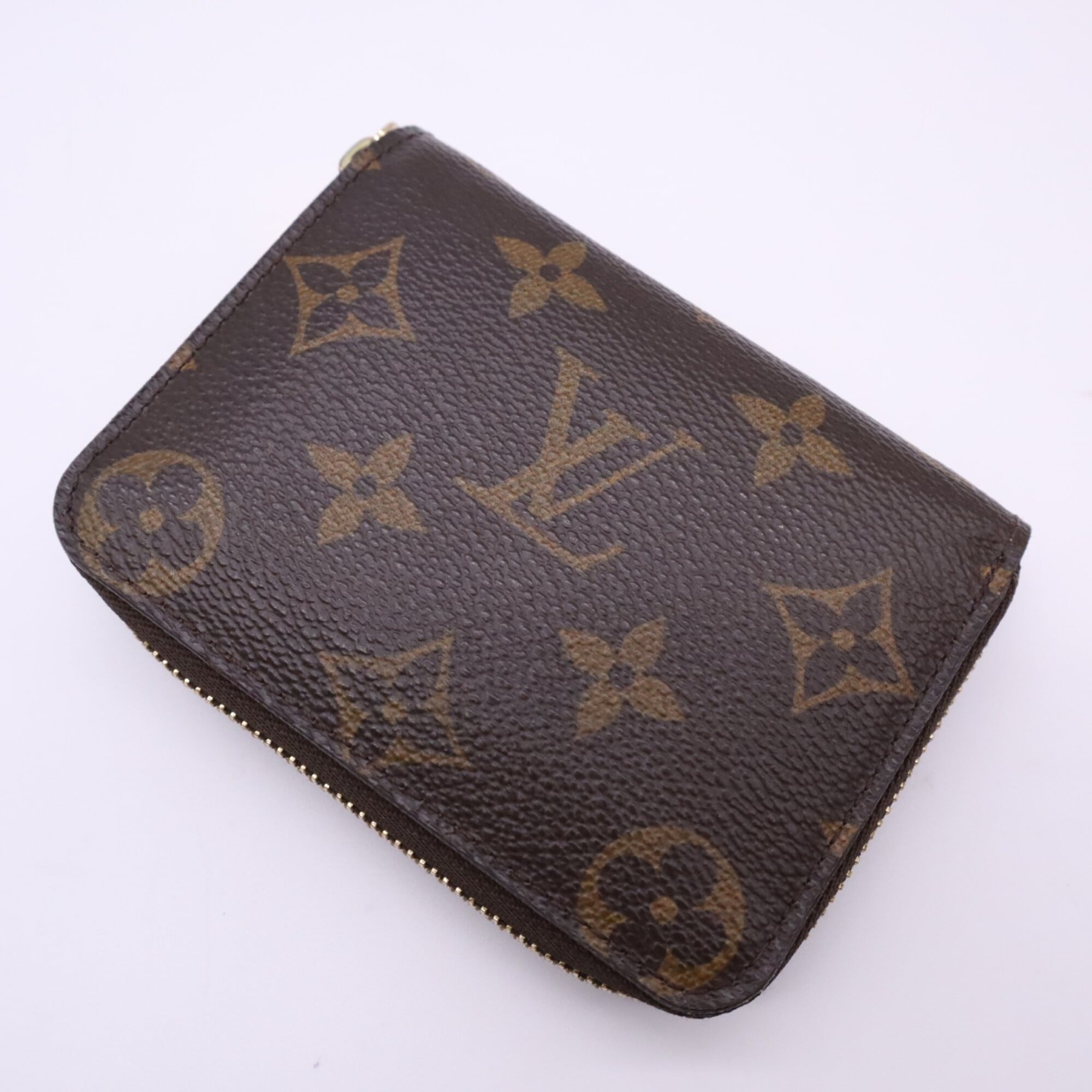Louis Vuitton Monogram Beige Brown Monogram Monogram Leather Coin Purse/Coin Case (Pre-Owned)