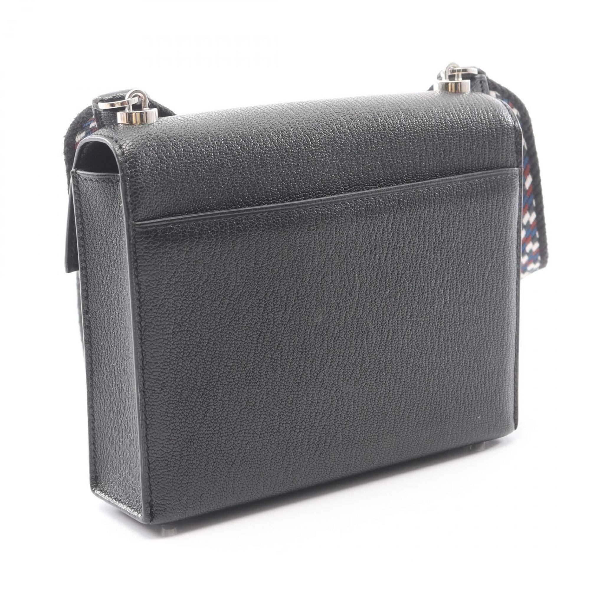 Hermes Black Leather Handbag Shoulder Bag (Pre-Owned)
