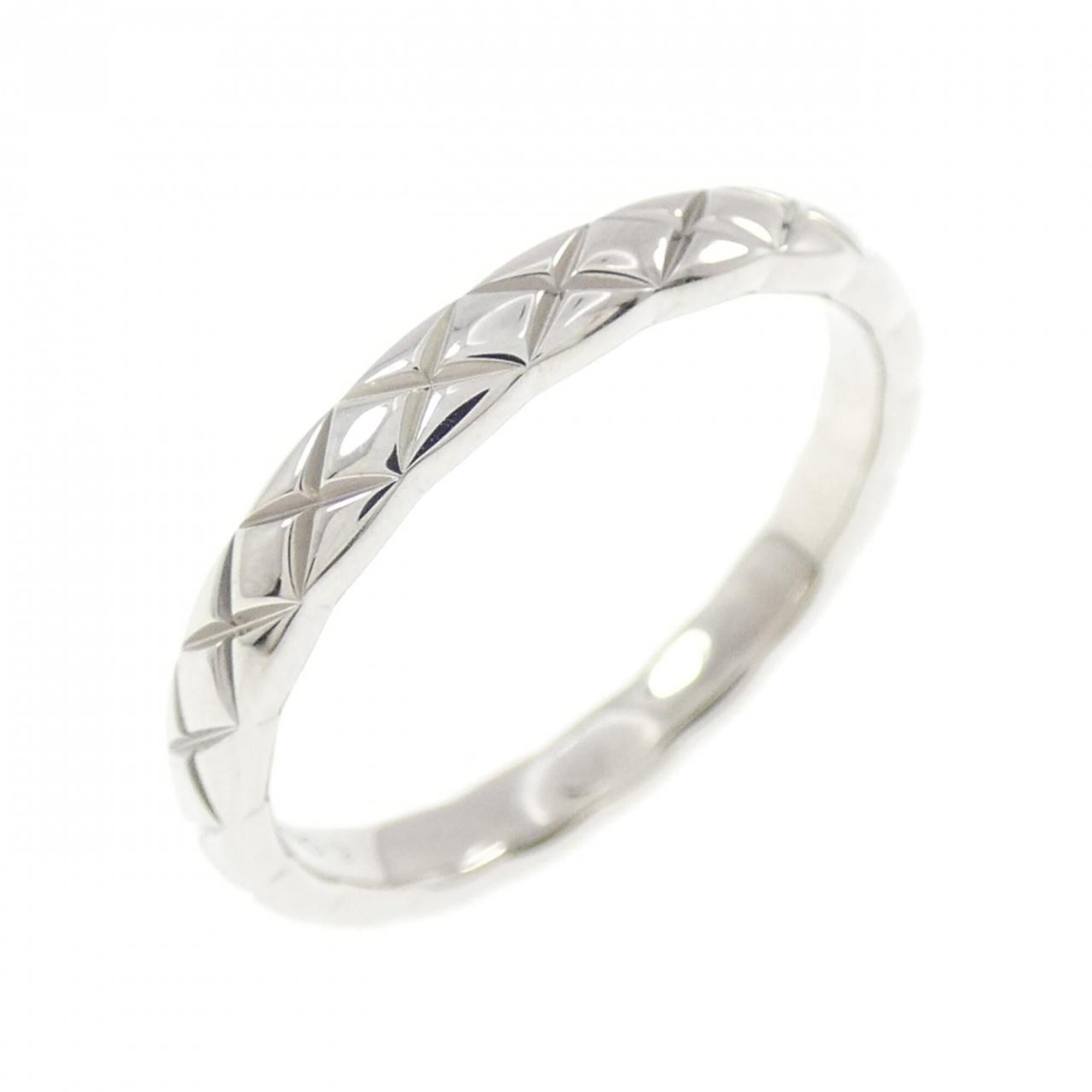 Chanel Platinum Platinum 950 Band Ring (Pre-Owned)