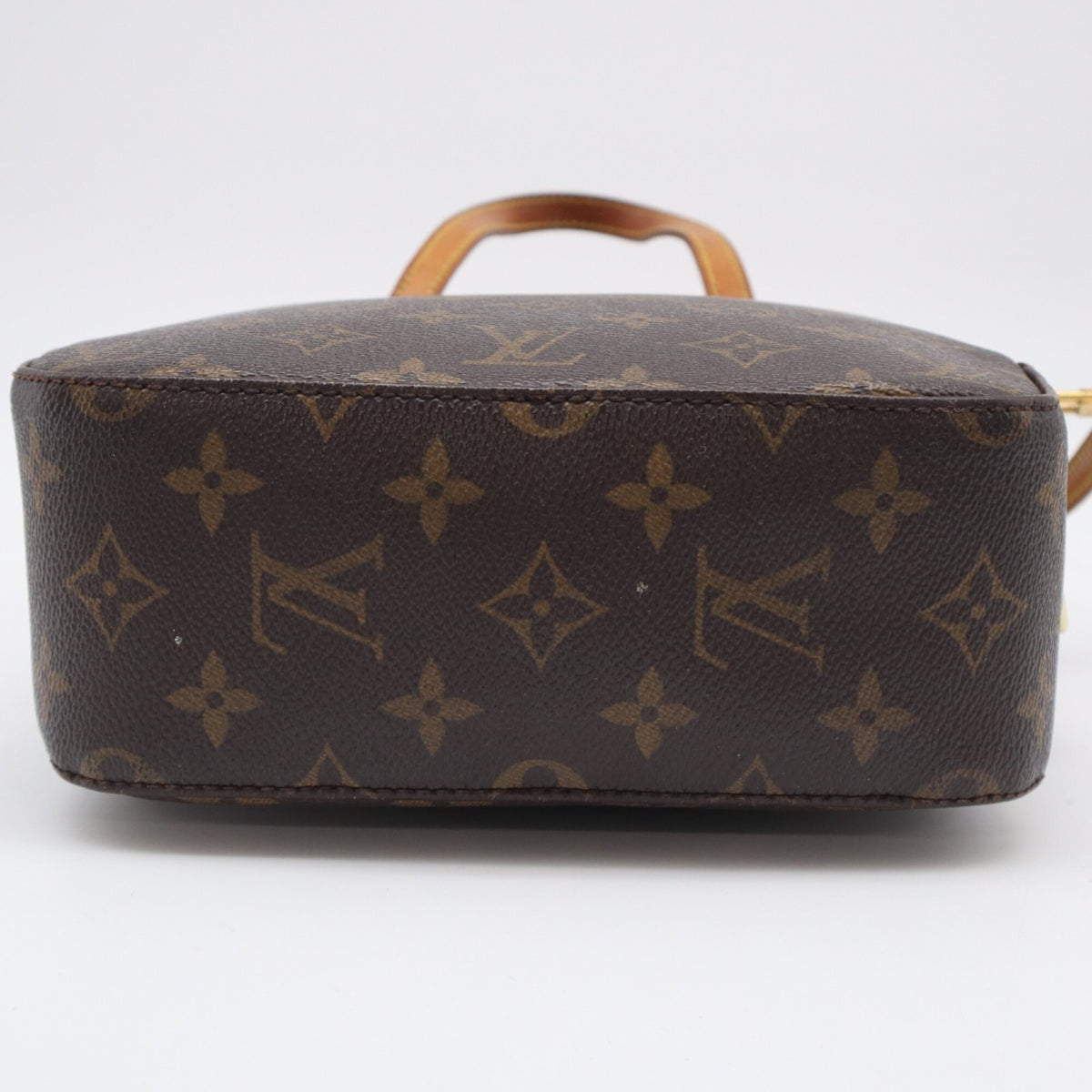 Louis Vuitton Monogram Beige Brown Coated Canvas Leather Handbag (Pre-Owned)
