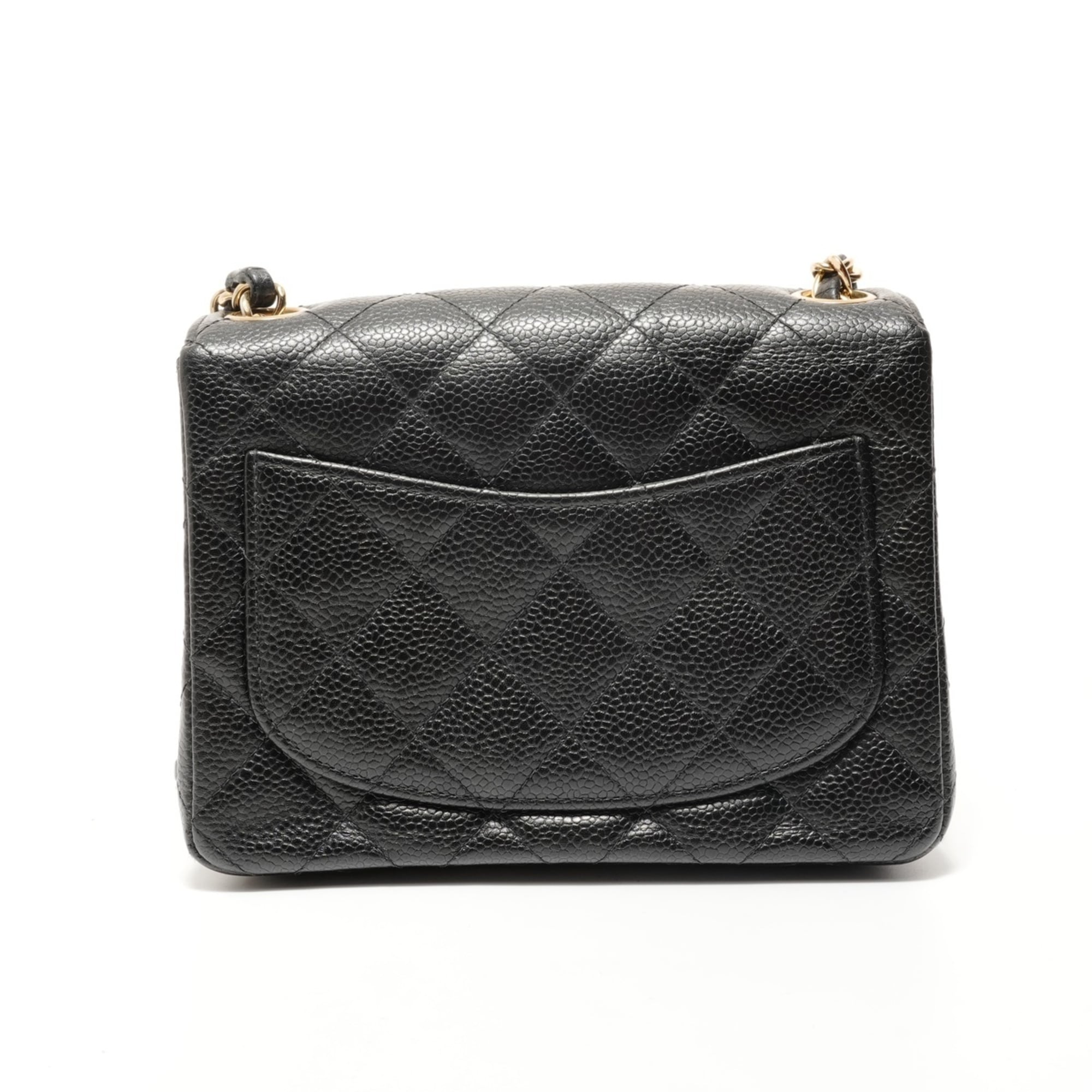Chanel Black Grained Calfskin Shoulder Bag (Pre-Owned)