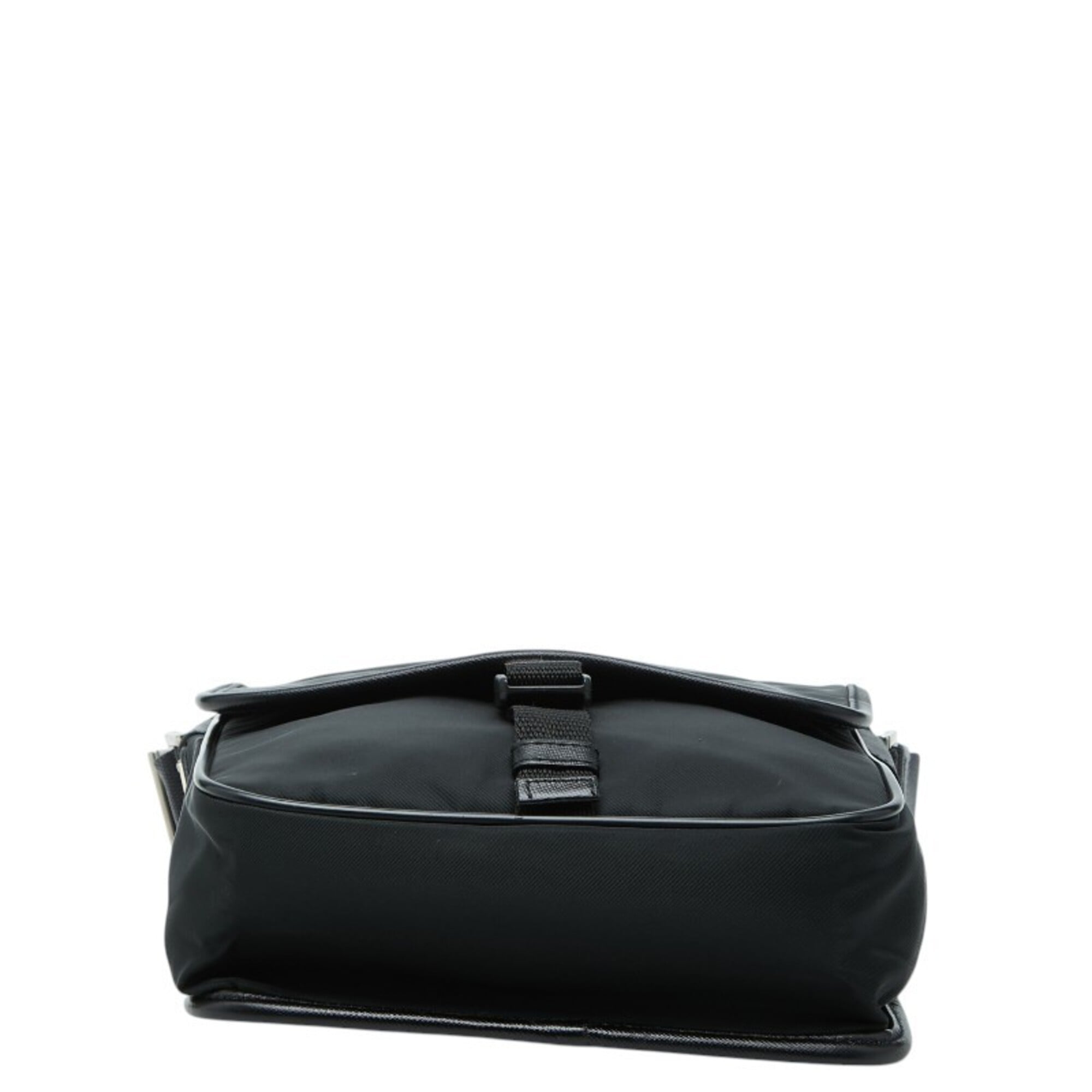 Prada Black Nylon Leather Shoulder Bag (Pre-Owned)