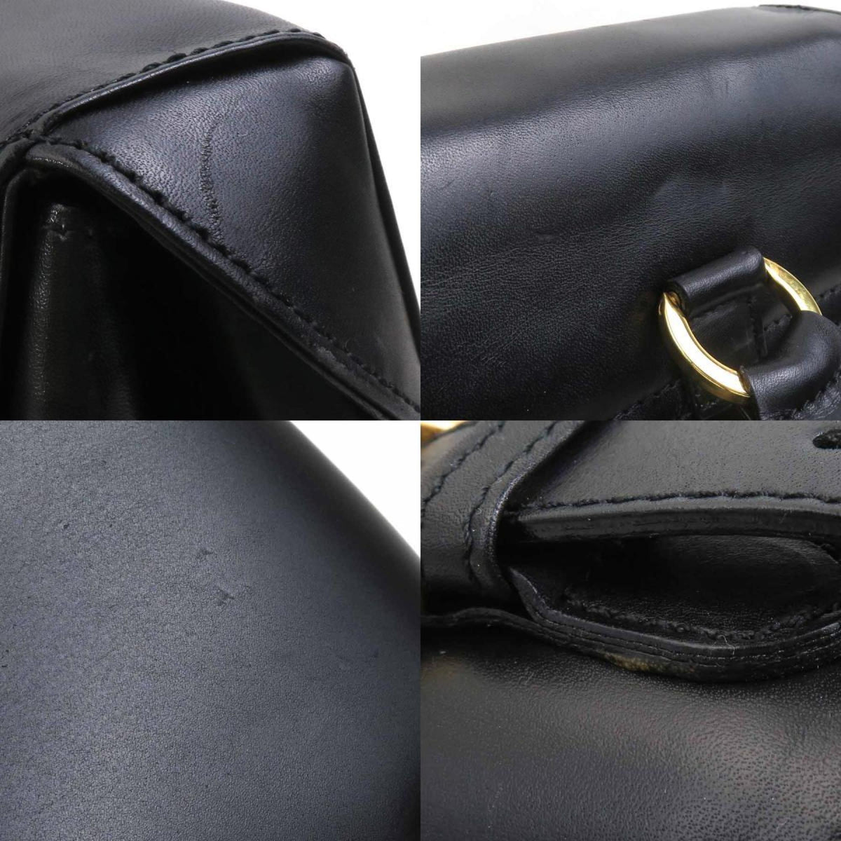 Salvatore Ferragamo Black Leather Backpack (Pre-Owned)
