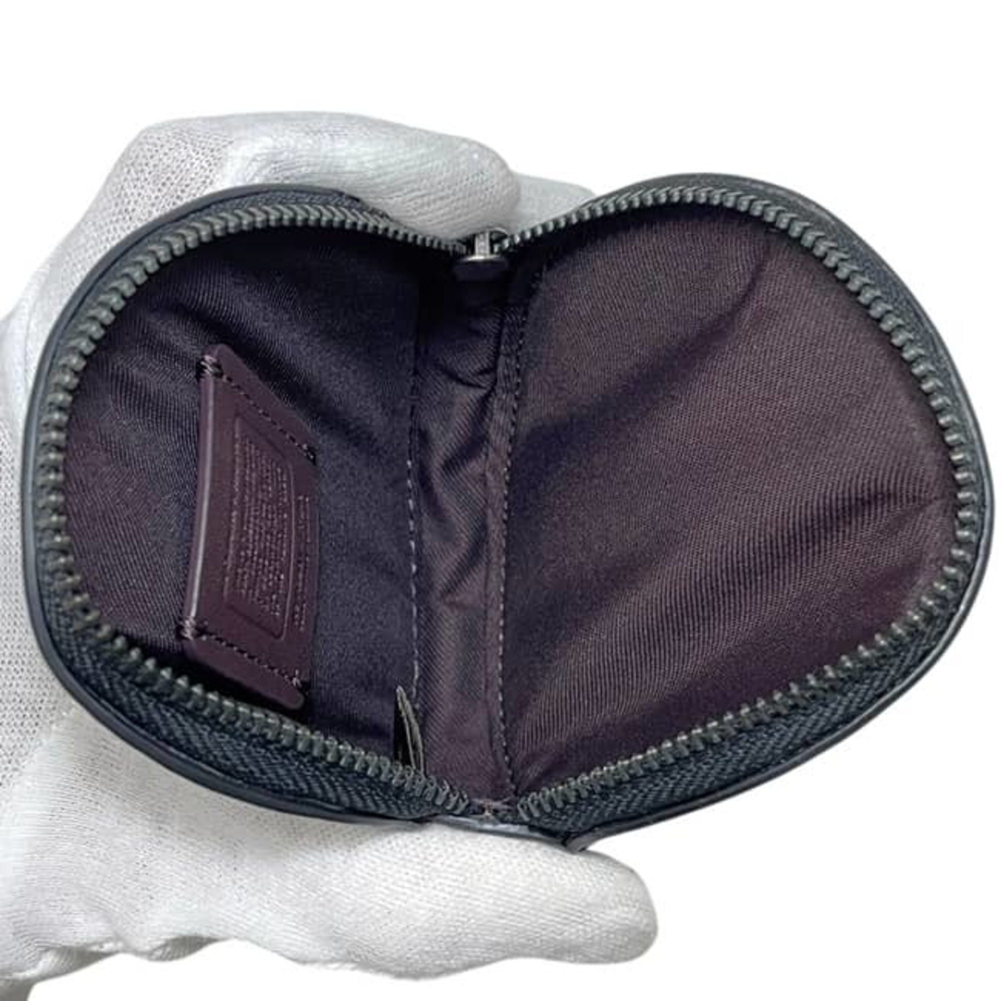 Coach Black Brown Pvc Leather Coin Purse/Coin Case (Pre-Owned)