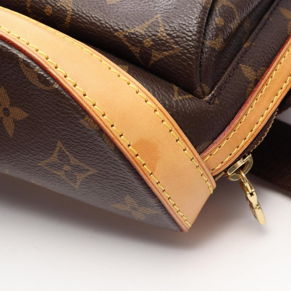 Louis Vuitton Brown Coated Canvas Monogram Leather Backpack Handbag (Pre-Owned)