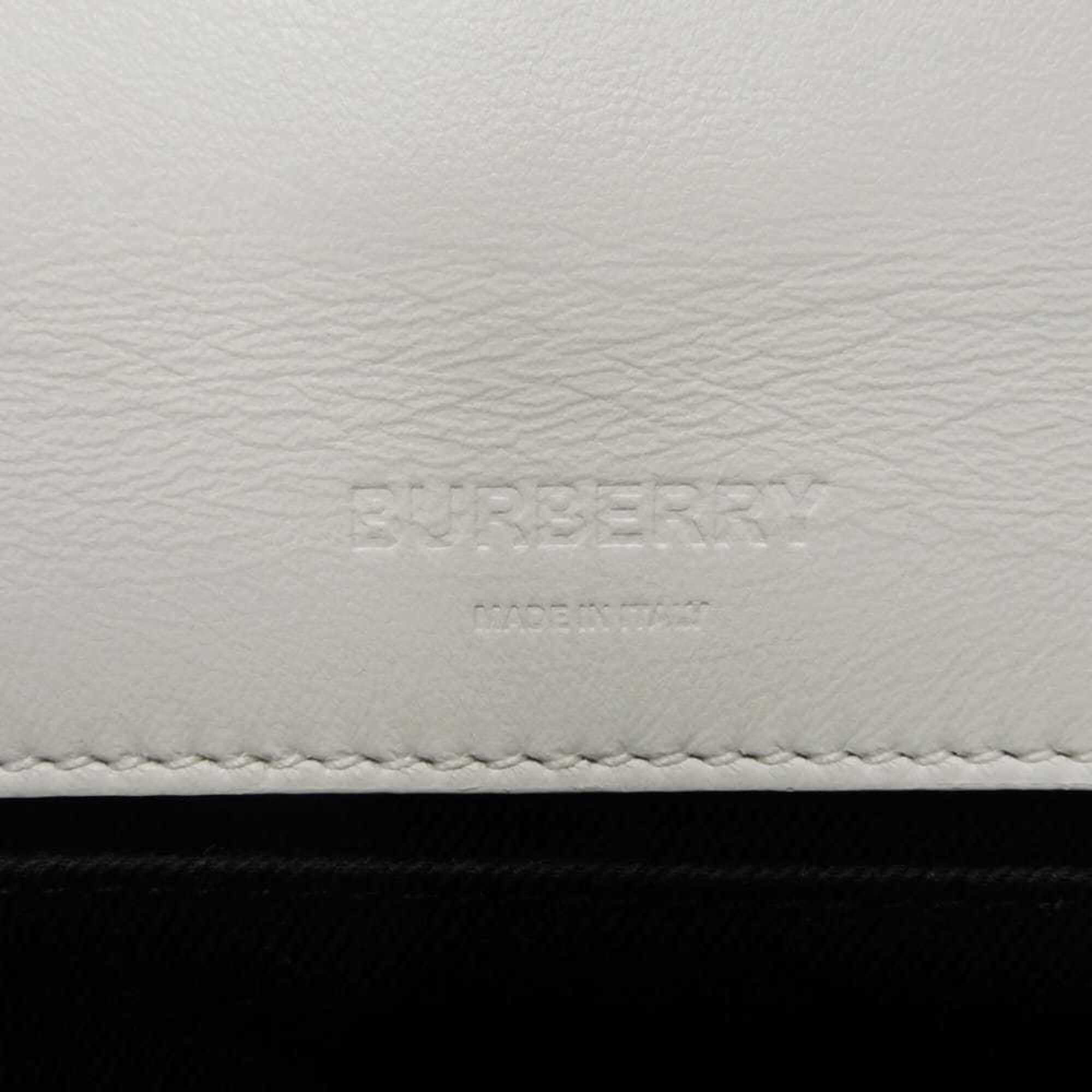 Burberry White Leather Shoulder Bag (Pre-Owned)