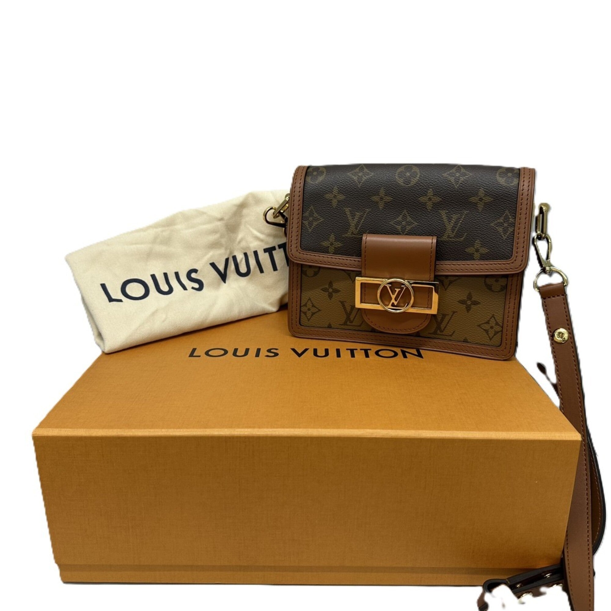 Louis Vuitton Brown Monogram Reverse Shoulder Bag (Pre-Owned)